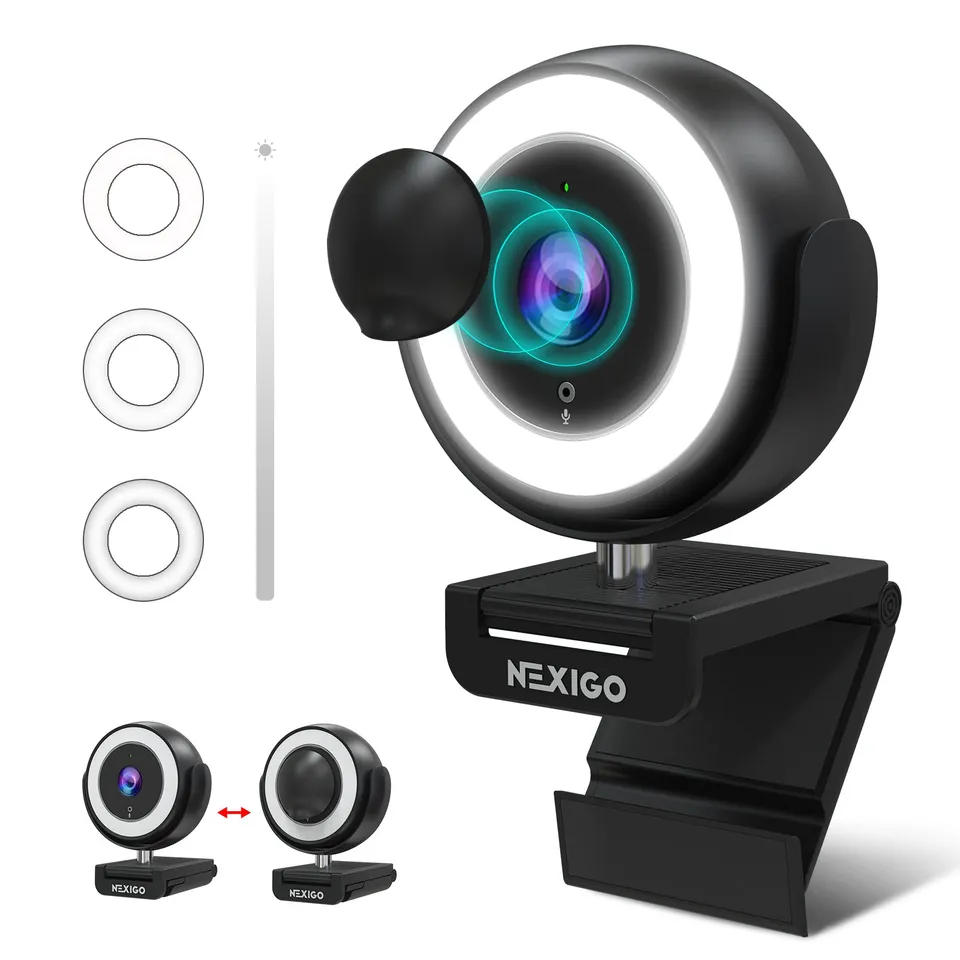 nexigo-n660e-webcam-mit-ringlicht-1080p-webcam image 1