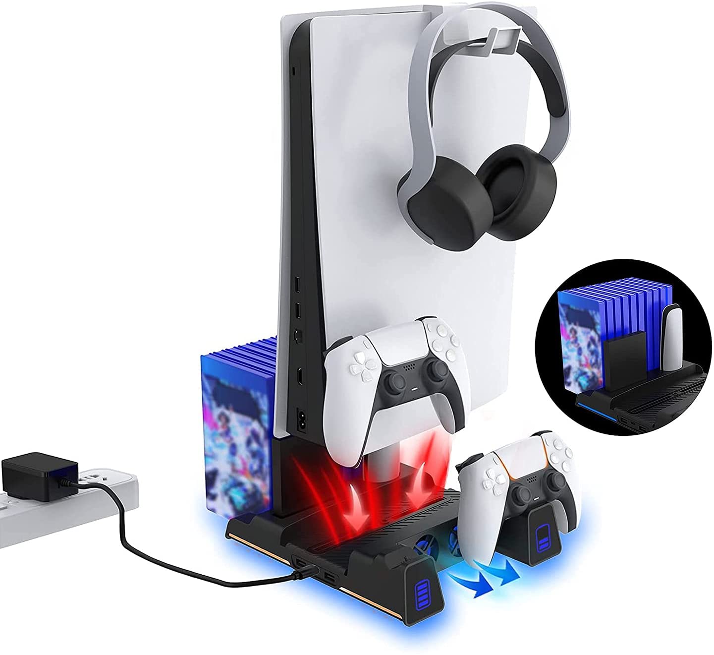 nexigo-ps5-cooling-stand-mit-rgb-strip-k-hler-st-nder-f-r-ps5 image 2