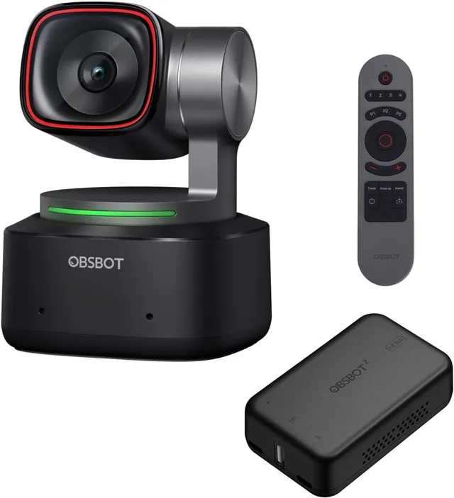 obsbot-tiny-2-4k-ptz-webcam-combo-mit-uvc-hdmi-adapter-smart-remote image 1