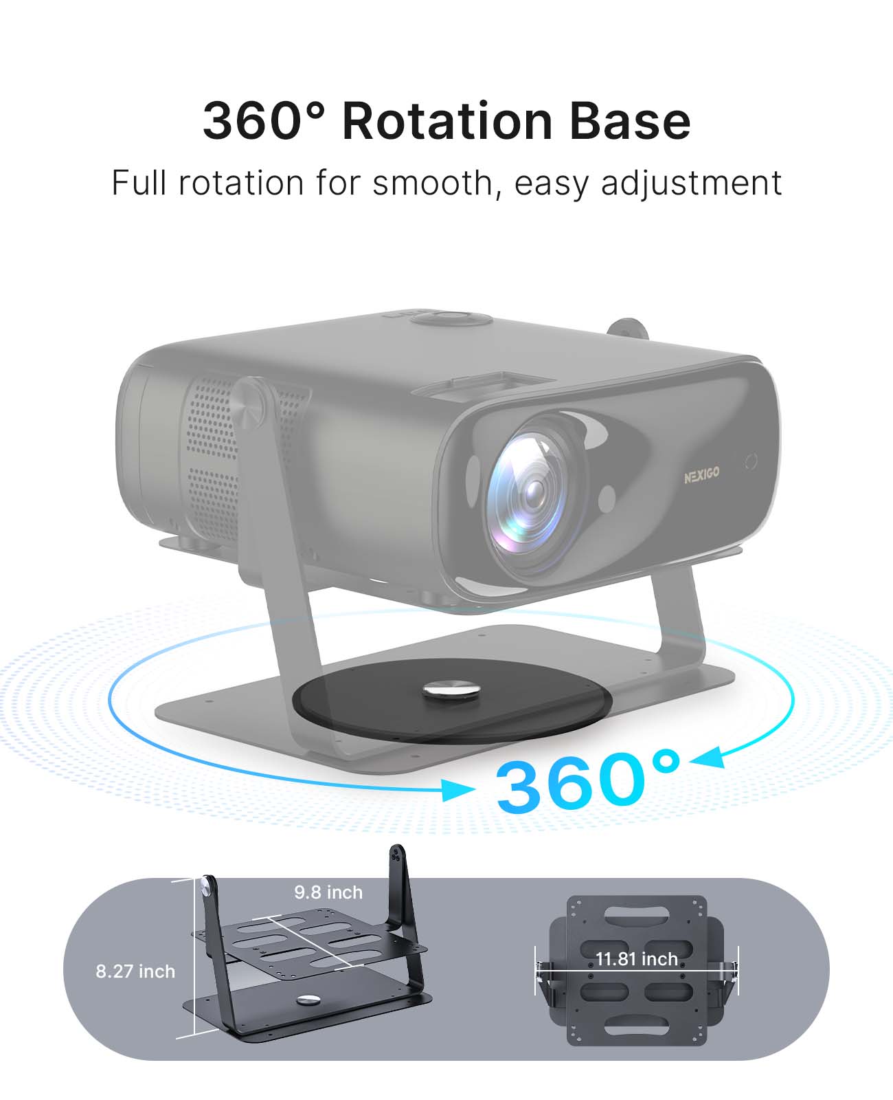 nexigo-ts06-gimbal-stand-f-r-pj40-gen-3-ultra-pro-trivision-ultra image 3
