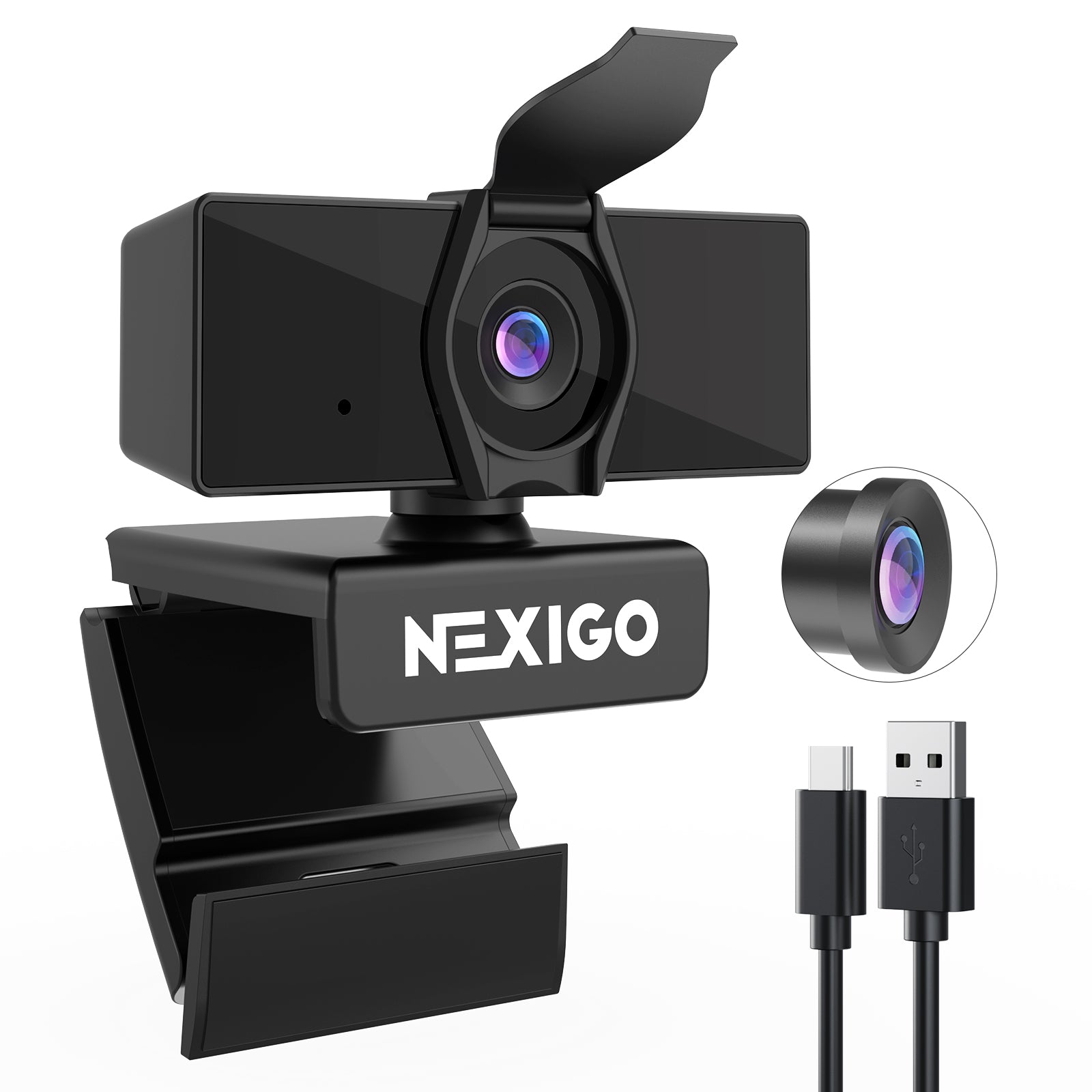 nexigo-n60-1080p-webcam-mit-verzerrungsfreier-linse-und-mikrofon image 1