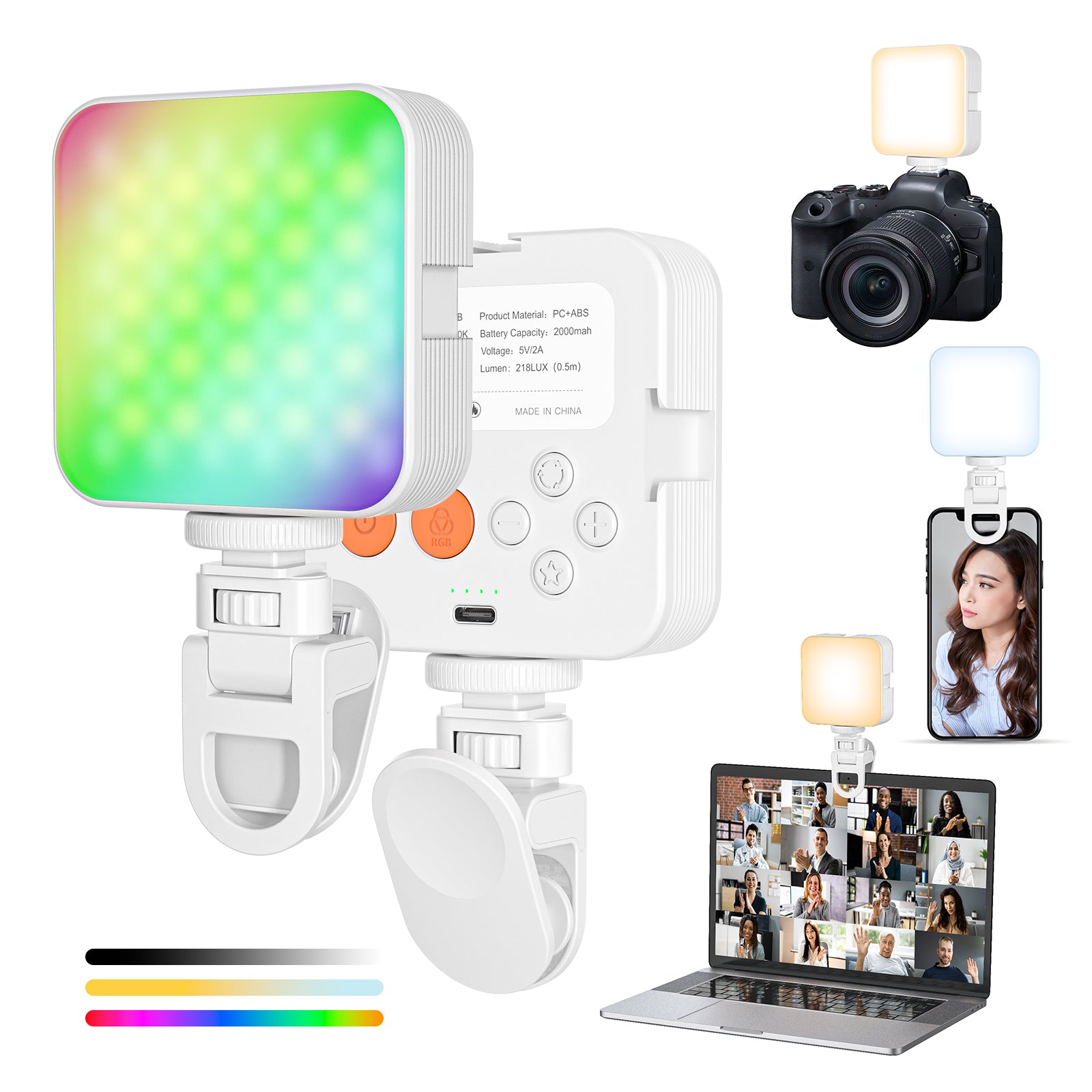 emeet-rgb-videoleuchte-mit-97-leds-und-akku image 2