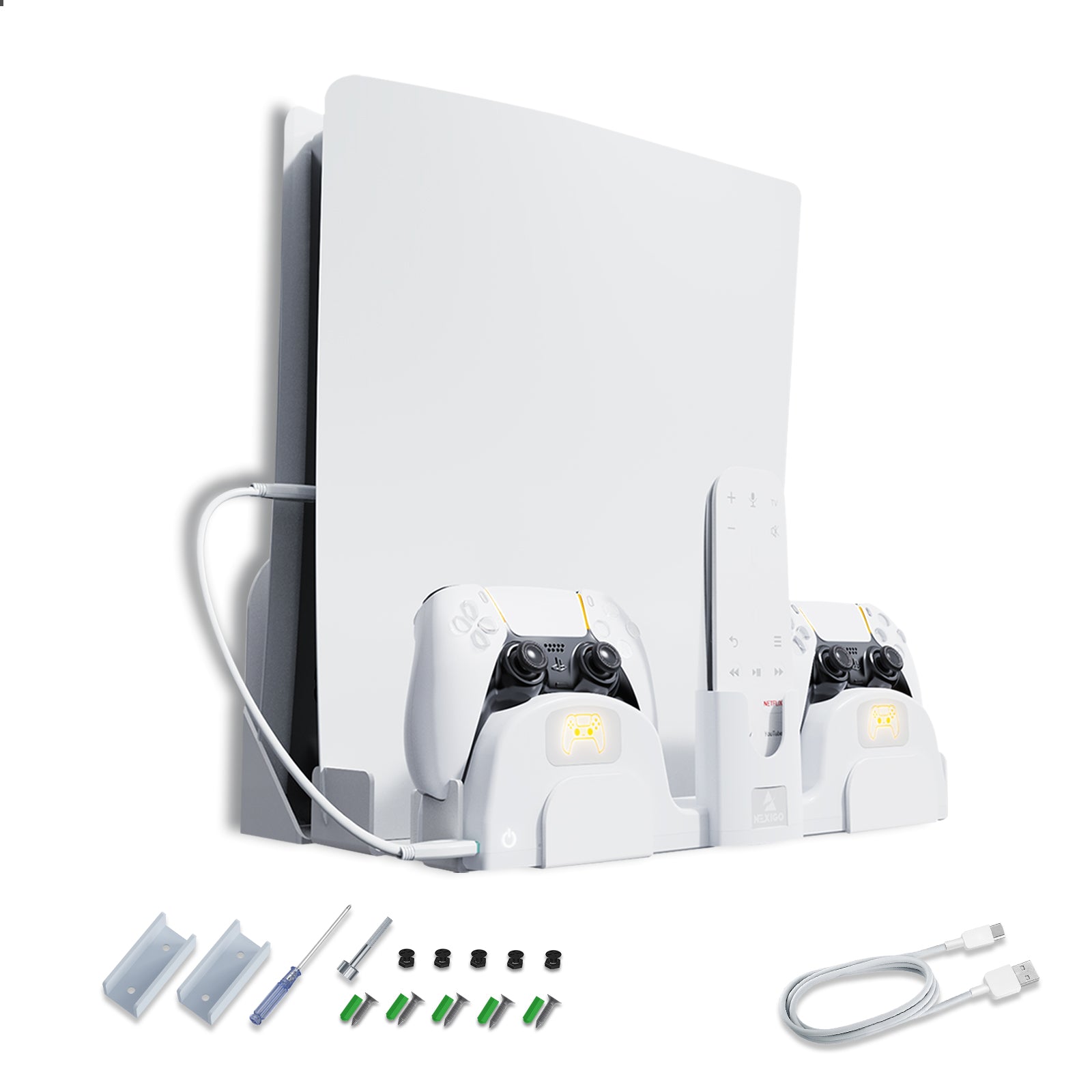 nexigo-ps5-wandhalterung-mit-controller-ladestation image 1