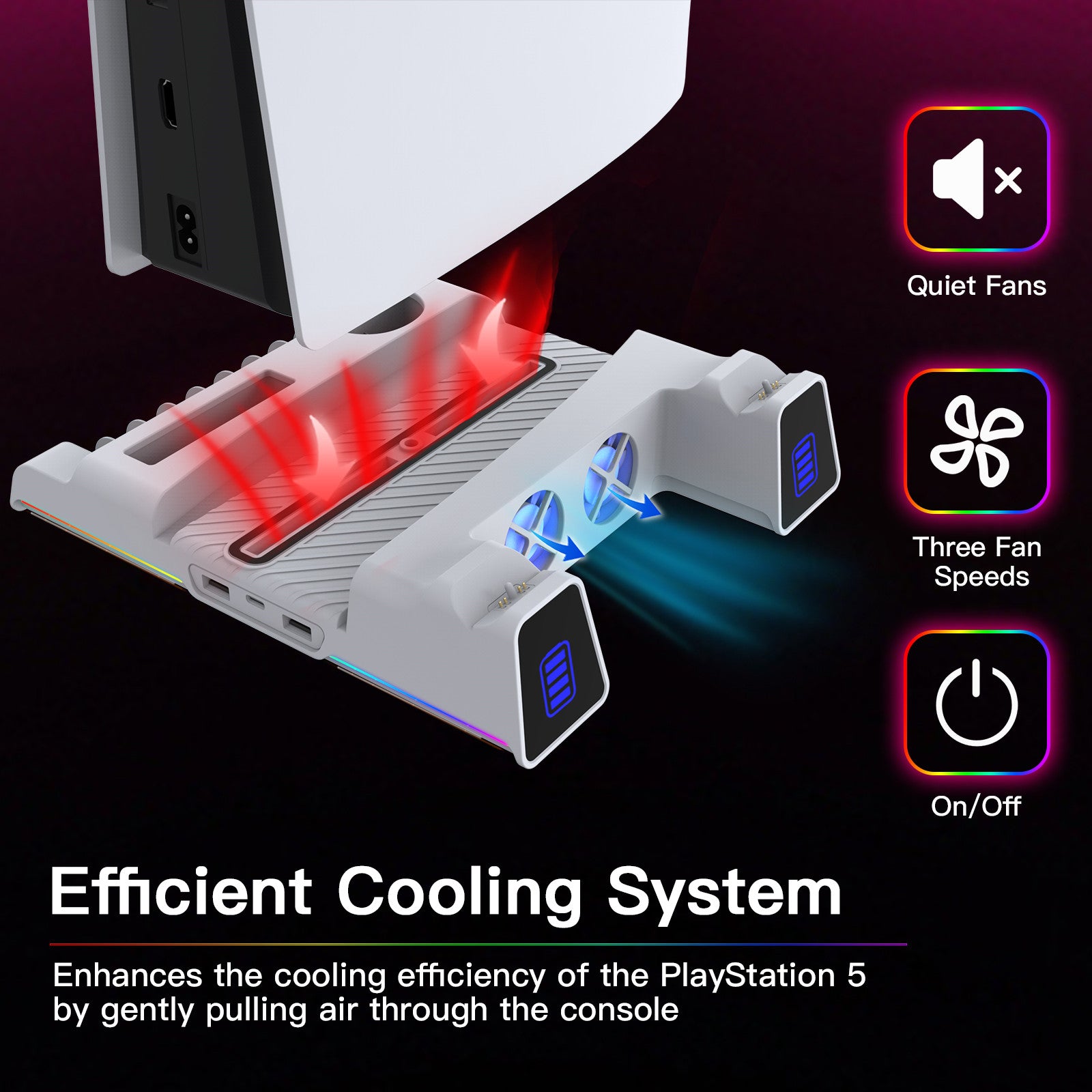 nexigo-ps5-cooling-stand-mit-rgb-strip-k-hler-st-nder-f-r-ps5 image 5
