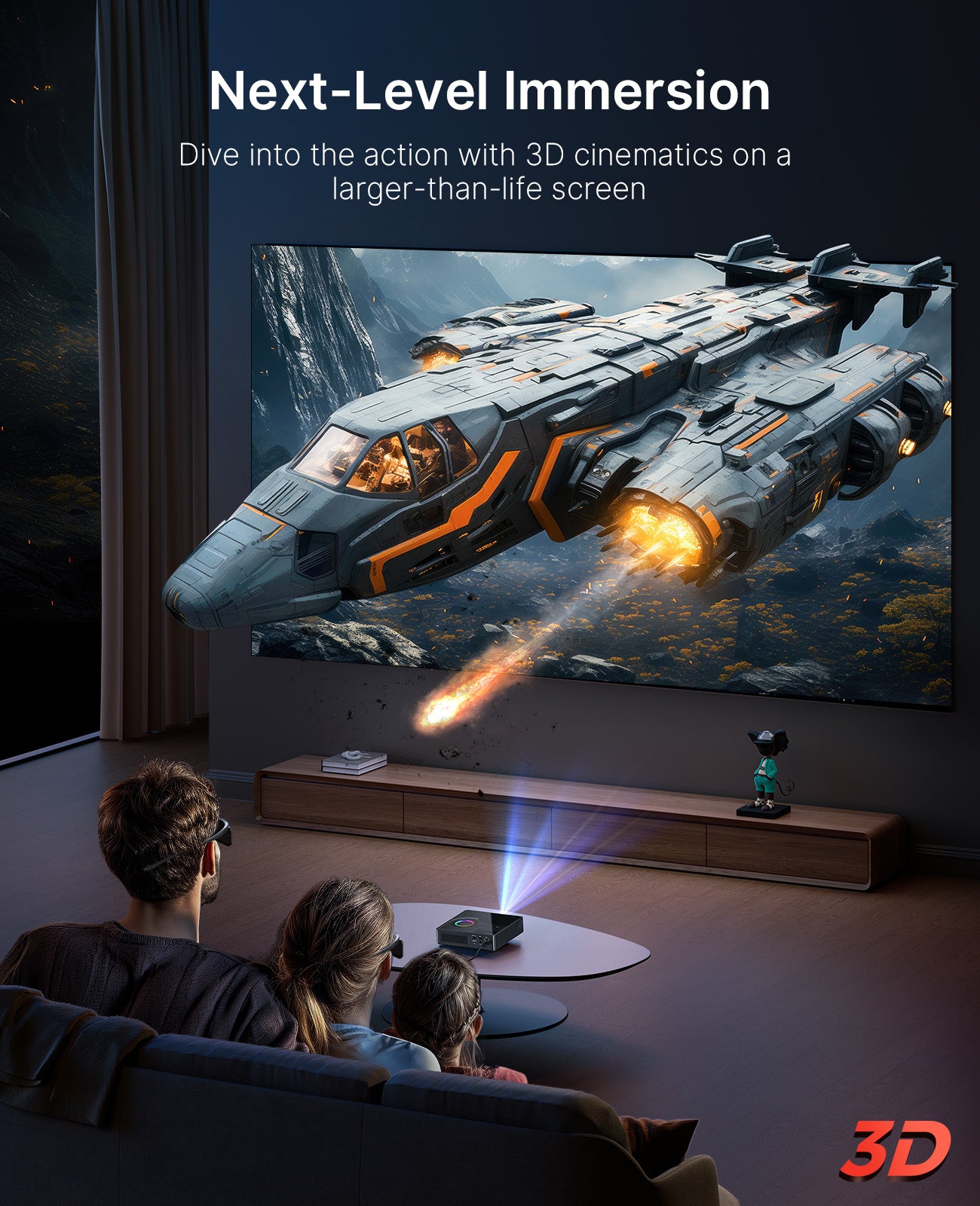 nexigo-nova-mini-smart-laser-projektor-google-tv-1080p image 5