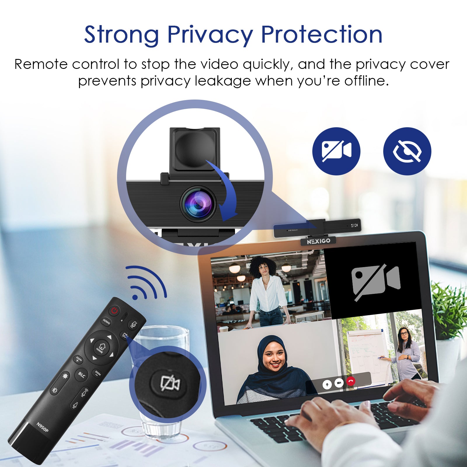 nexigo-n950p-4k-webcam-mit-5x-zoom-und-fernbedienung image 6
