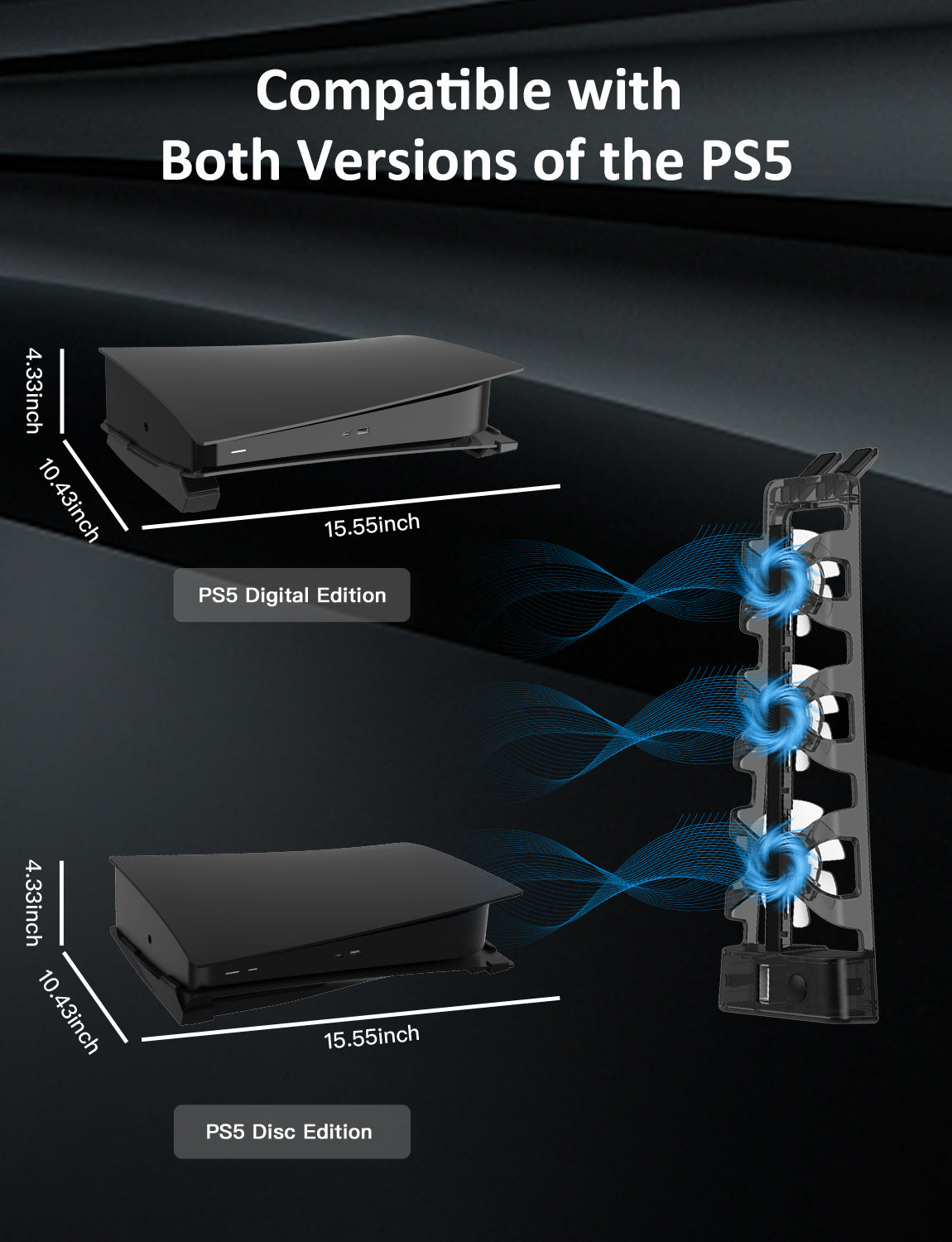 nexigo-ps5-horizontal-stand-mit-controller-charger-und-l-fter image 6