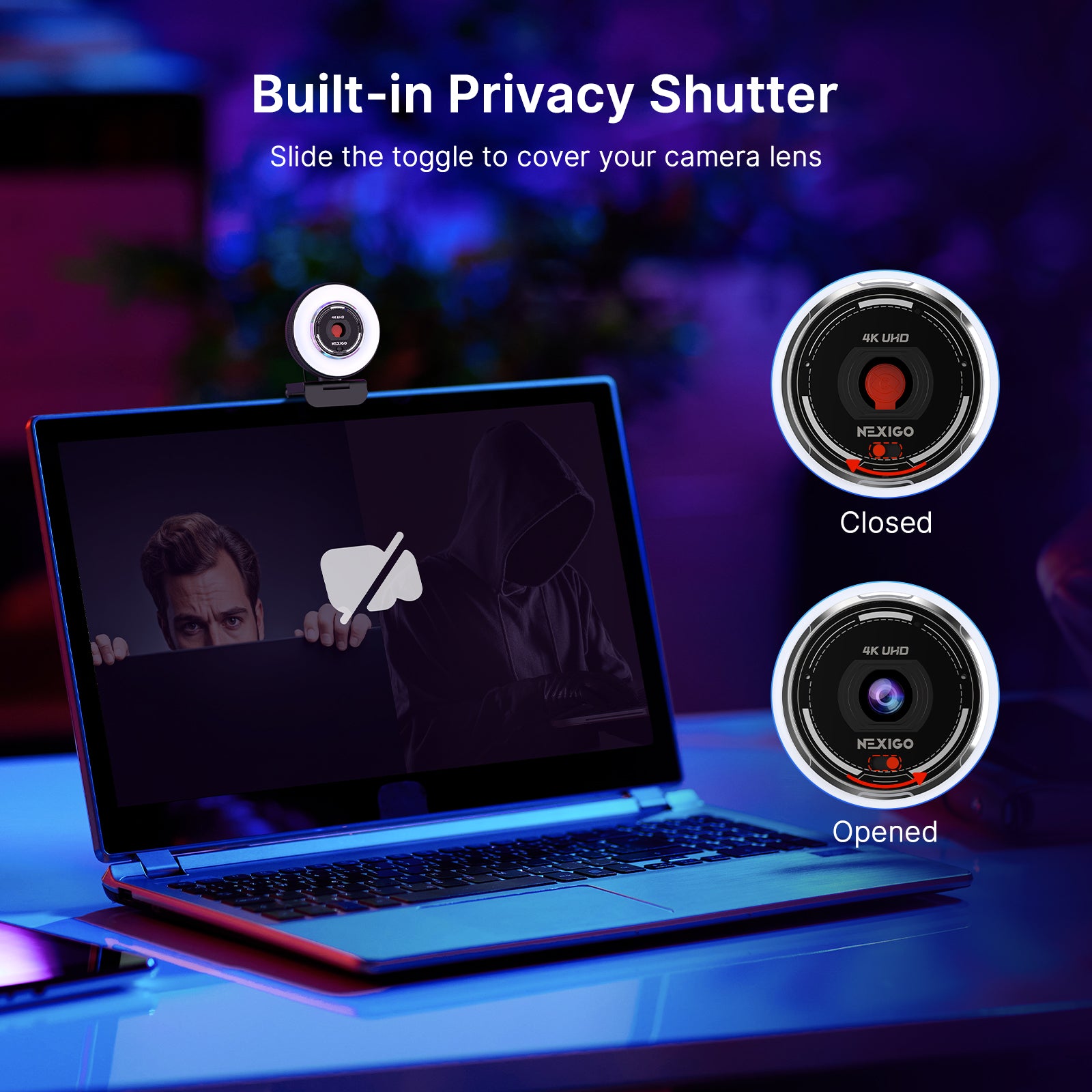 nexigo-n680e-pro-4k-webcam-mit-ringlicht-und-sony-1-2-5-sensor image 7