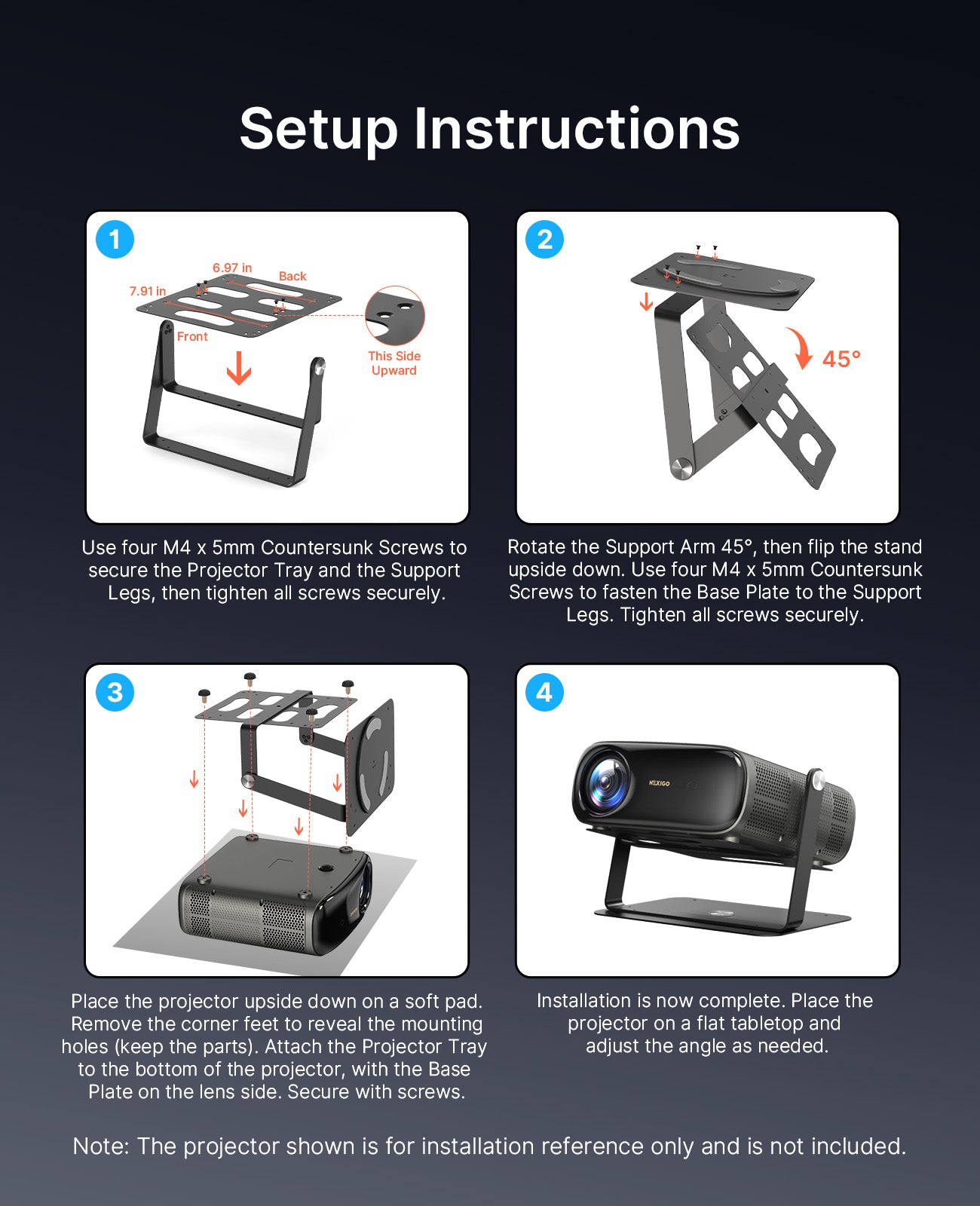 nexigo-ts06-gimbal-stand-f-r-pj40-gen-3-ultra-pro-trivision-ultra image 6