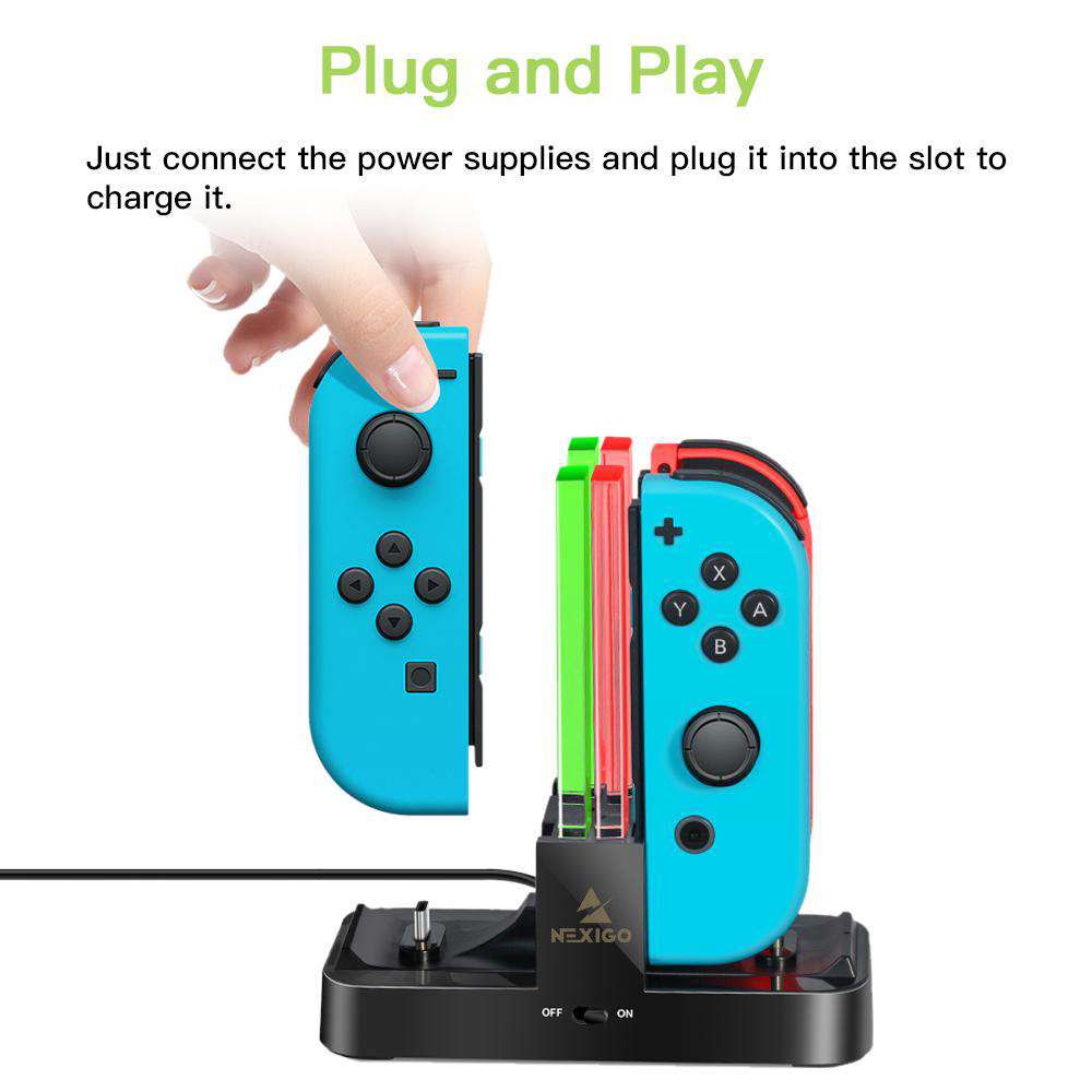 nexigo-ladedock-f-r-nintendo-switch-joy-con-pro-controller image 3