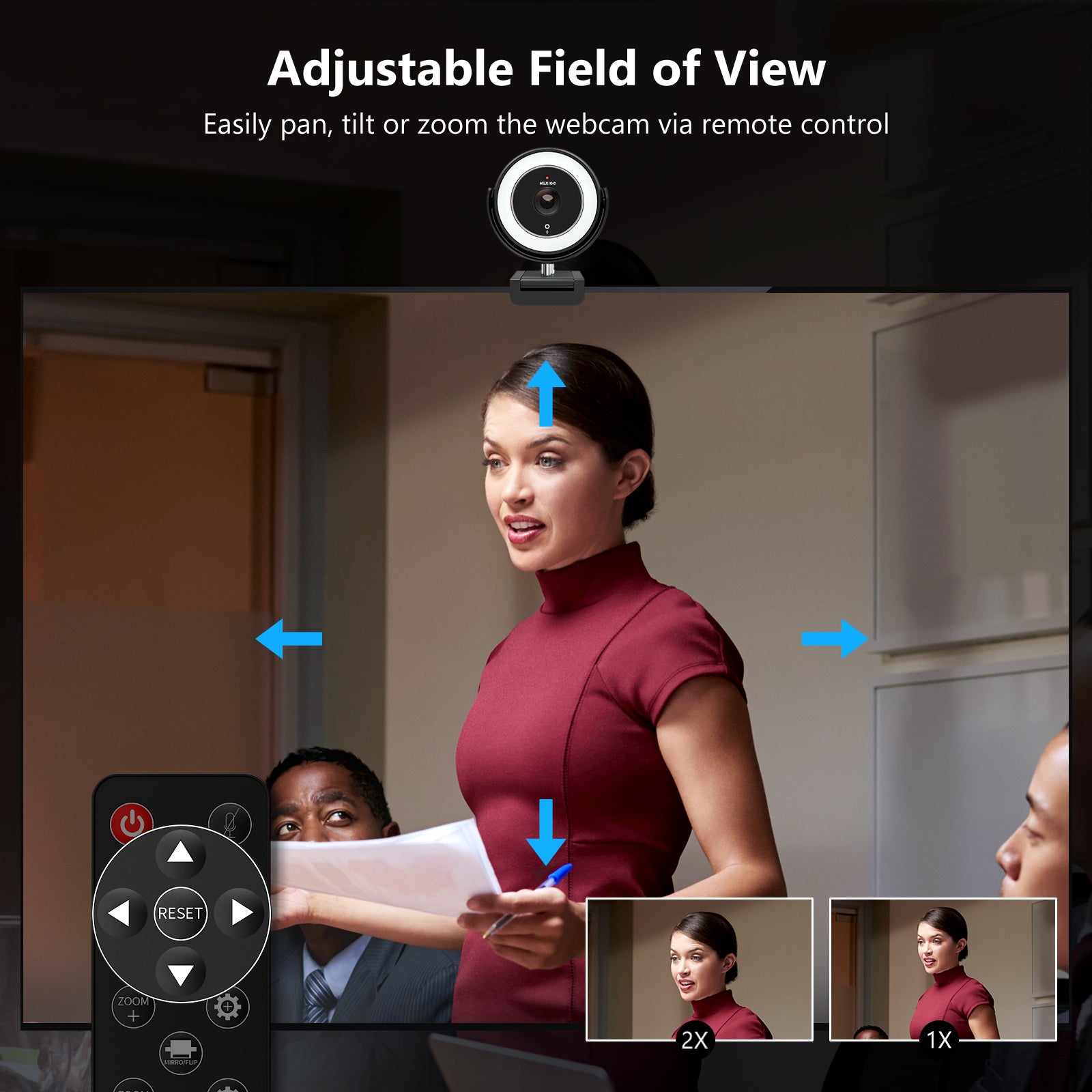 nexigo-n940e-webcam-1080p-60fps-mit-ringlicht-und-fernbedienung image 4