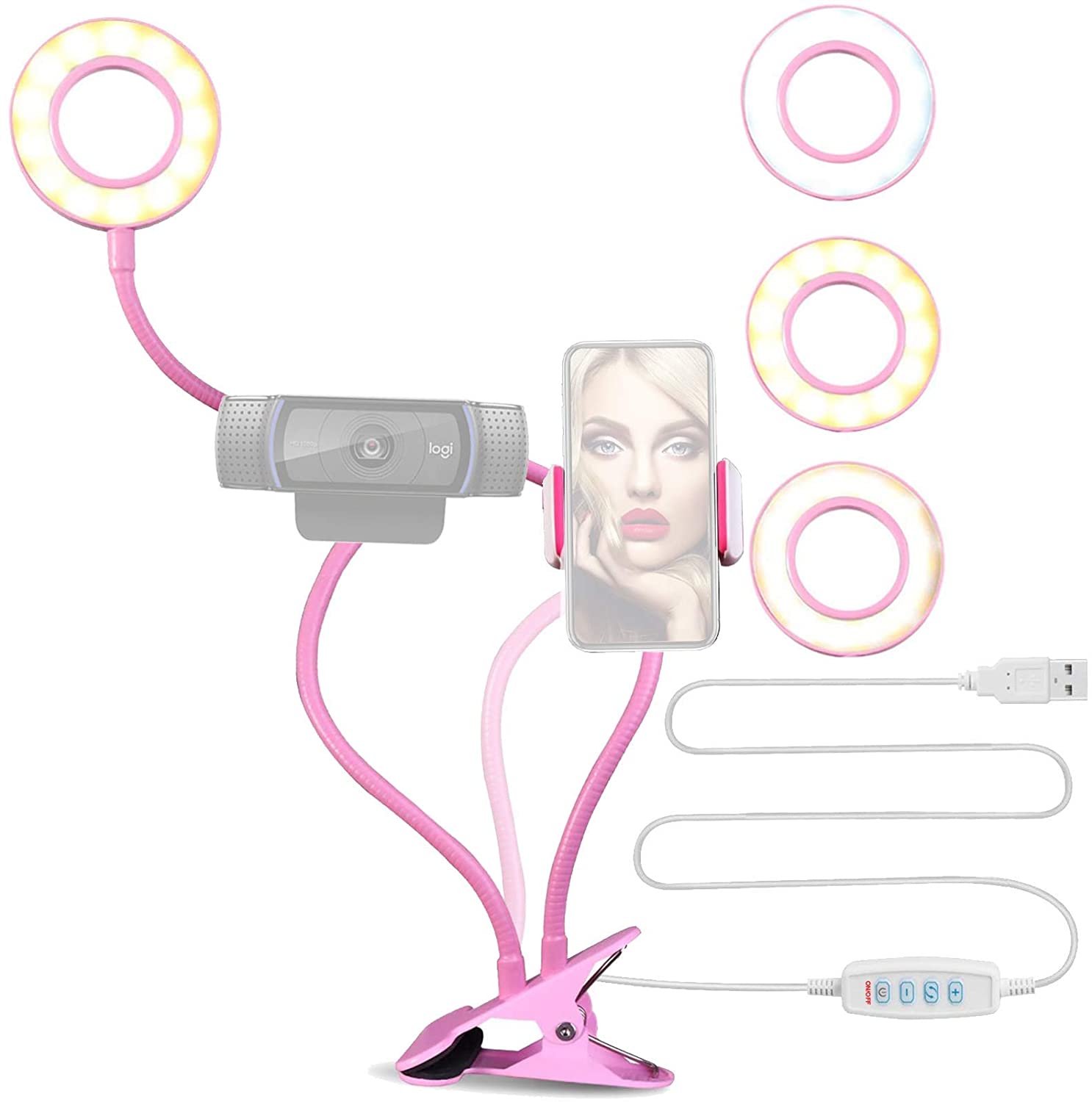 nexigo-3-5-zoll-led-selfie-ringlicht-f-r-webcam image 3