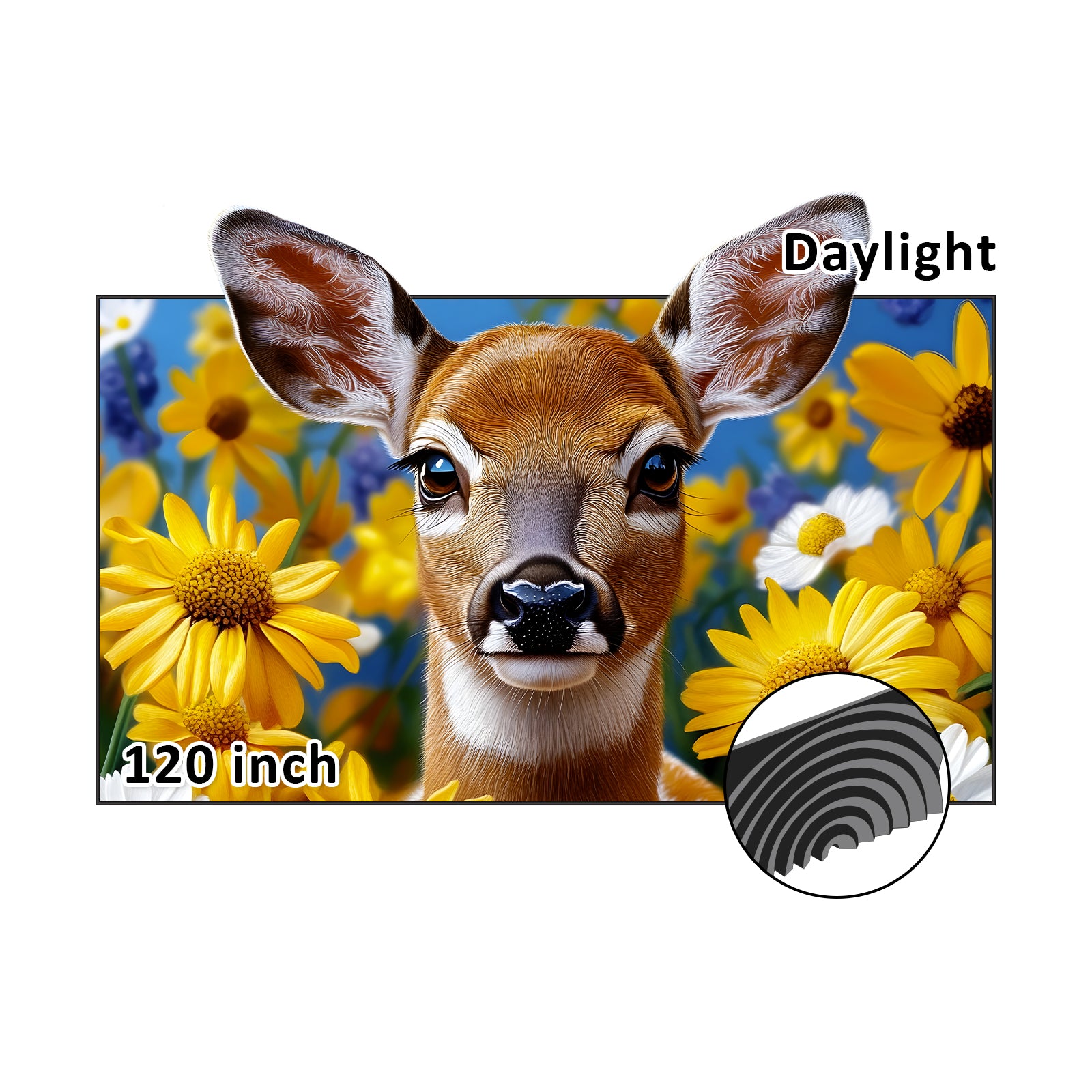 nexigo-120-zoll-alr-fresnel-beamer-leinwand-f-r-ust-projektoren image 2