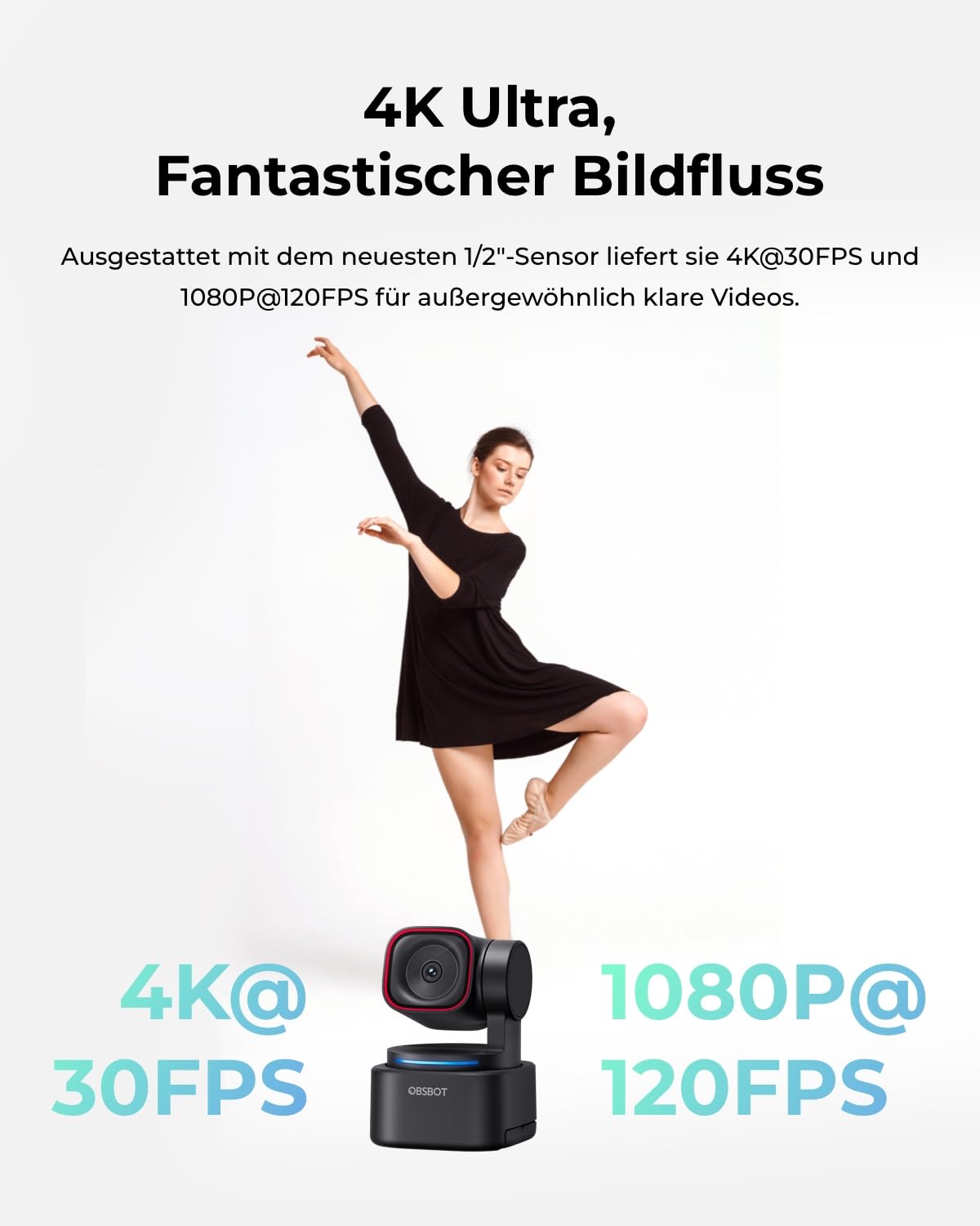 obsbot-tiny-3-lite-4k-webcam-mit-ai-tracking-ptz-und-spatial-audio image 2
