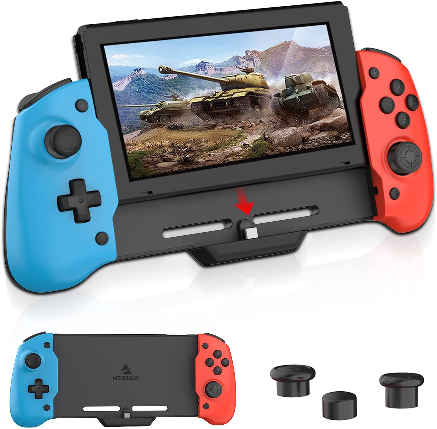 nexigo-ergonomischer-controller-f-r-nintendo-switch-handheld-modus image 2