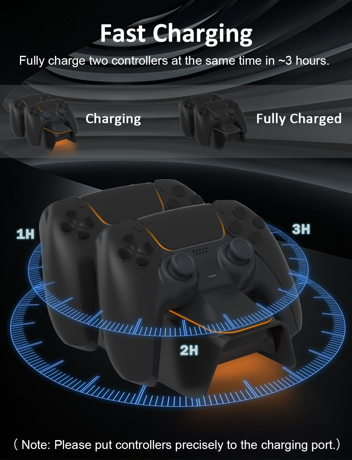 nexigo-ps5-horizontal-stand-mit-controller-charger image 2
