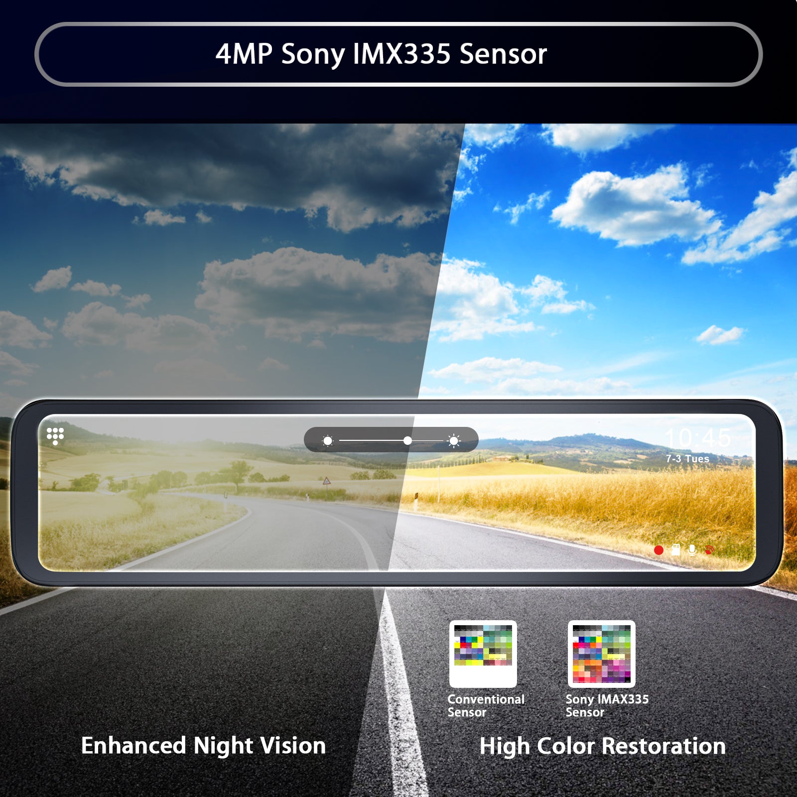 nexigo-d80-2-5k-spiegel-dashcam-12-zoll-touch-mit-r-ckkamera image 2
