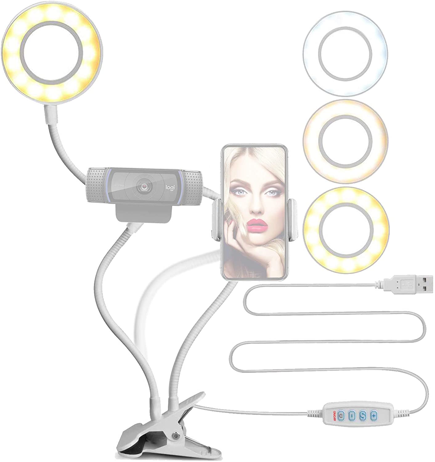 nexigo-3-5-zoll-led-selfie-ringlicht-f-r-webcam image 2