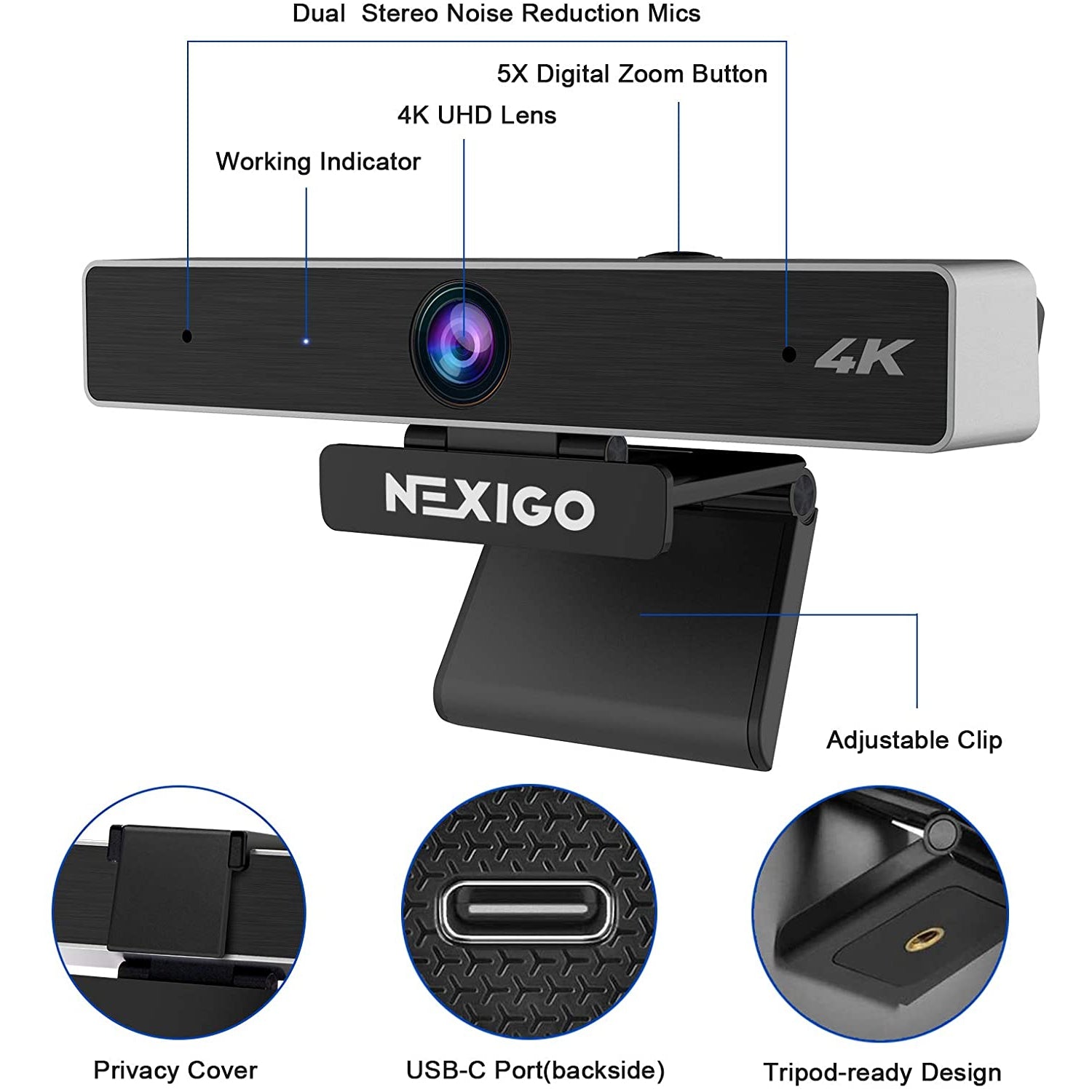 nexigo-n950-4k-webcam-mit-fixed-focus-und-zoom image 6
