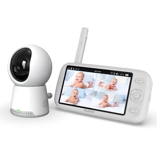nexigo-b200-video-babyphone-mit-kamera-und-5-zoll-ips-split-screen image 1