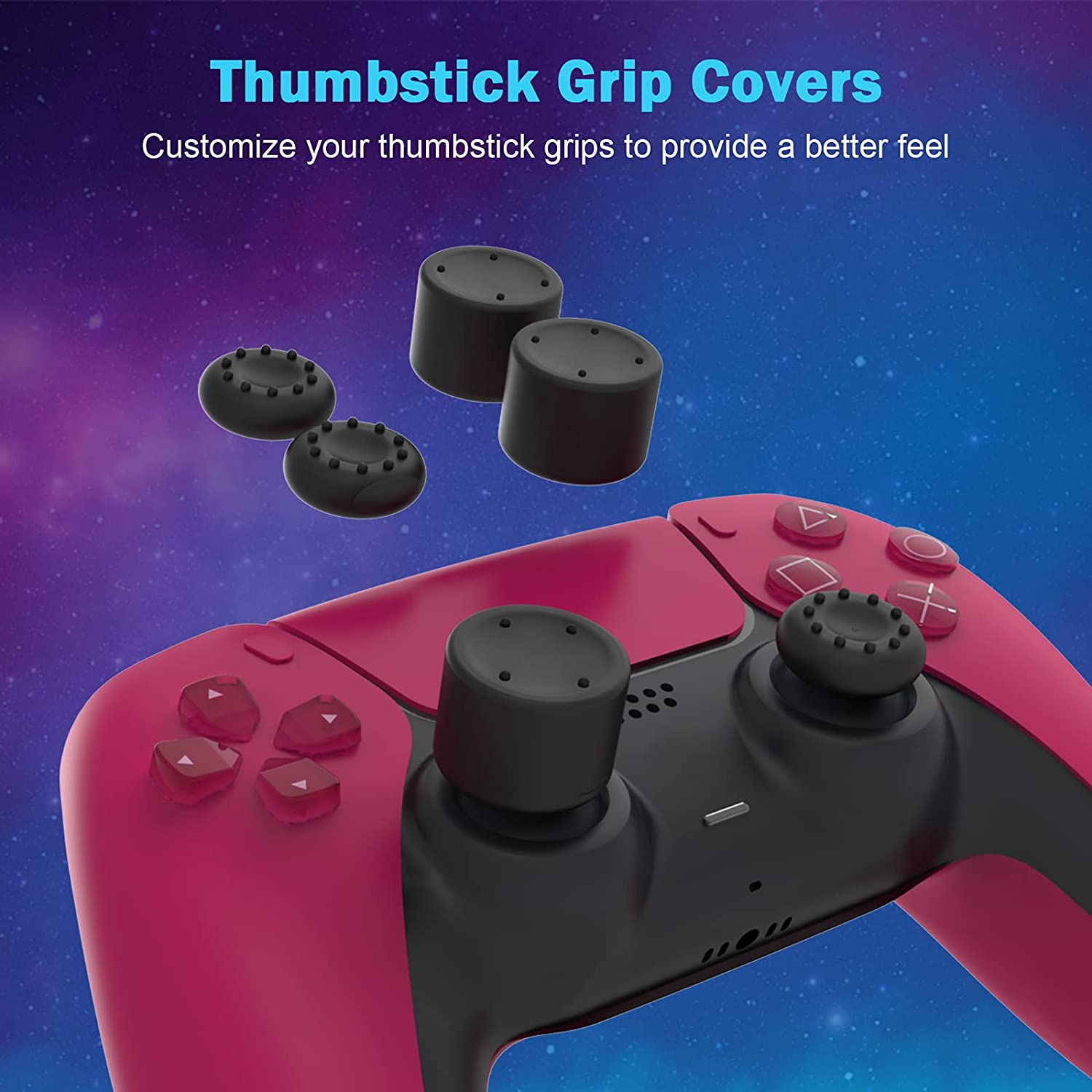 nexigo-ps5-controller-charger-mit-thumb-grip-kit image 8