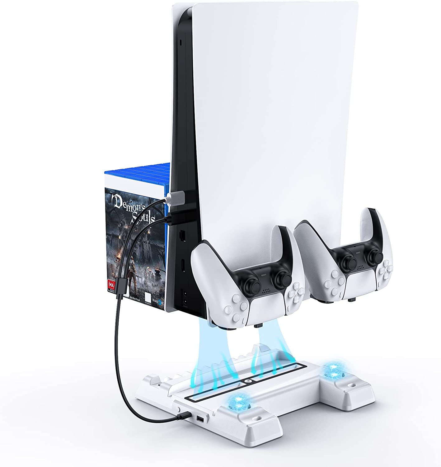 nexigo-vertical-stand-mit-k-hl-l-ftern-f-r-ps5-st-nder image 1