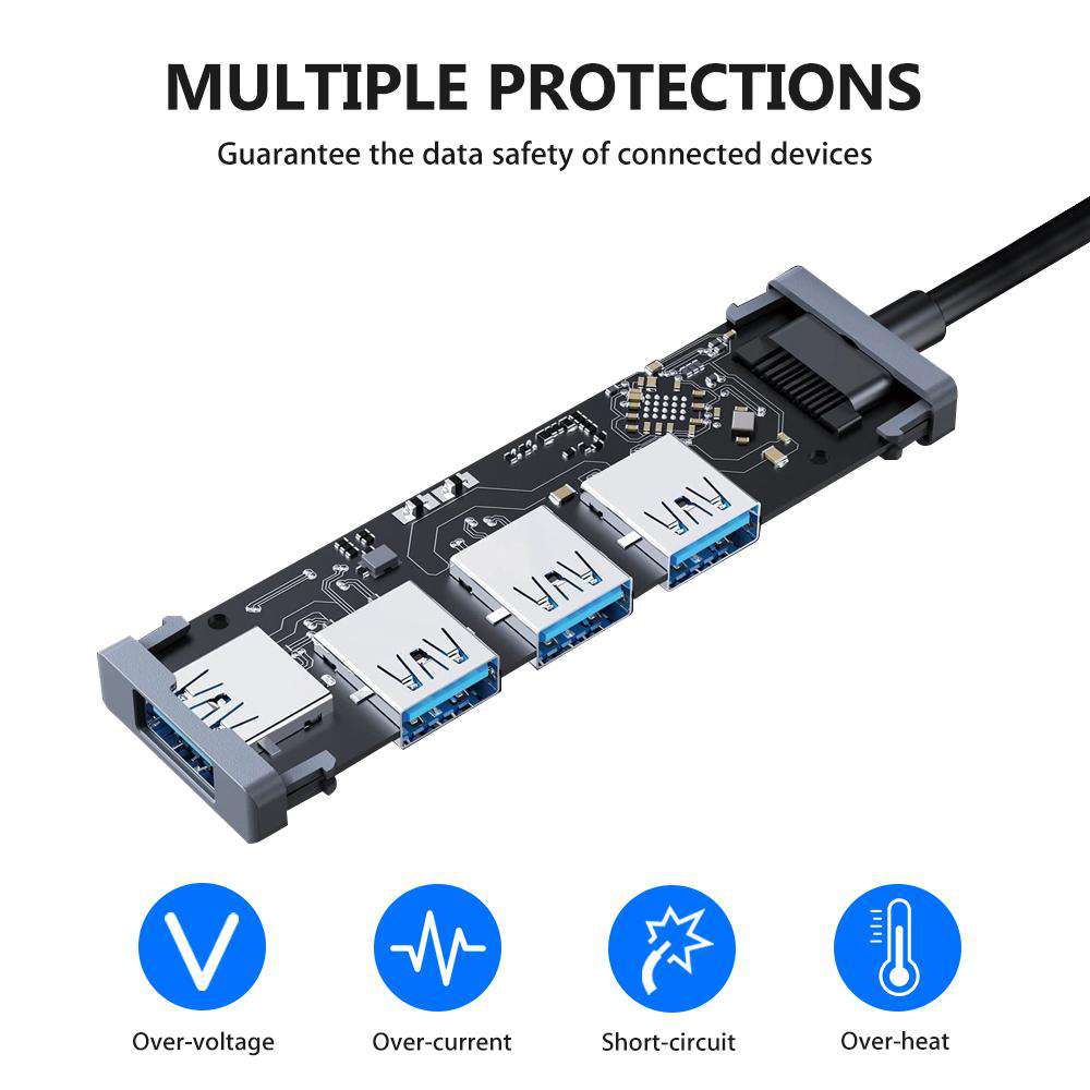 nexigo-4-port-aluminium-usb-3-0-hub-mit-5-gbps image 5