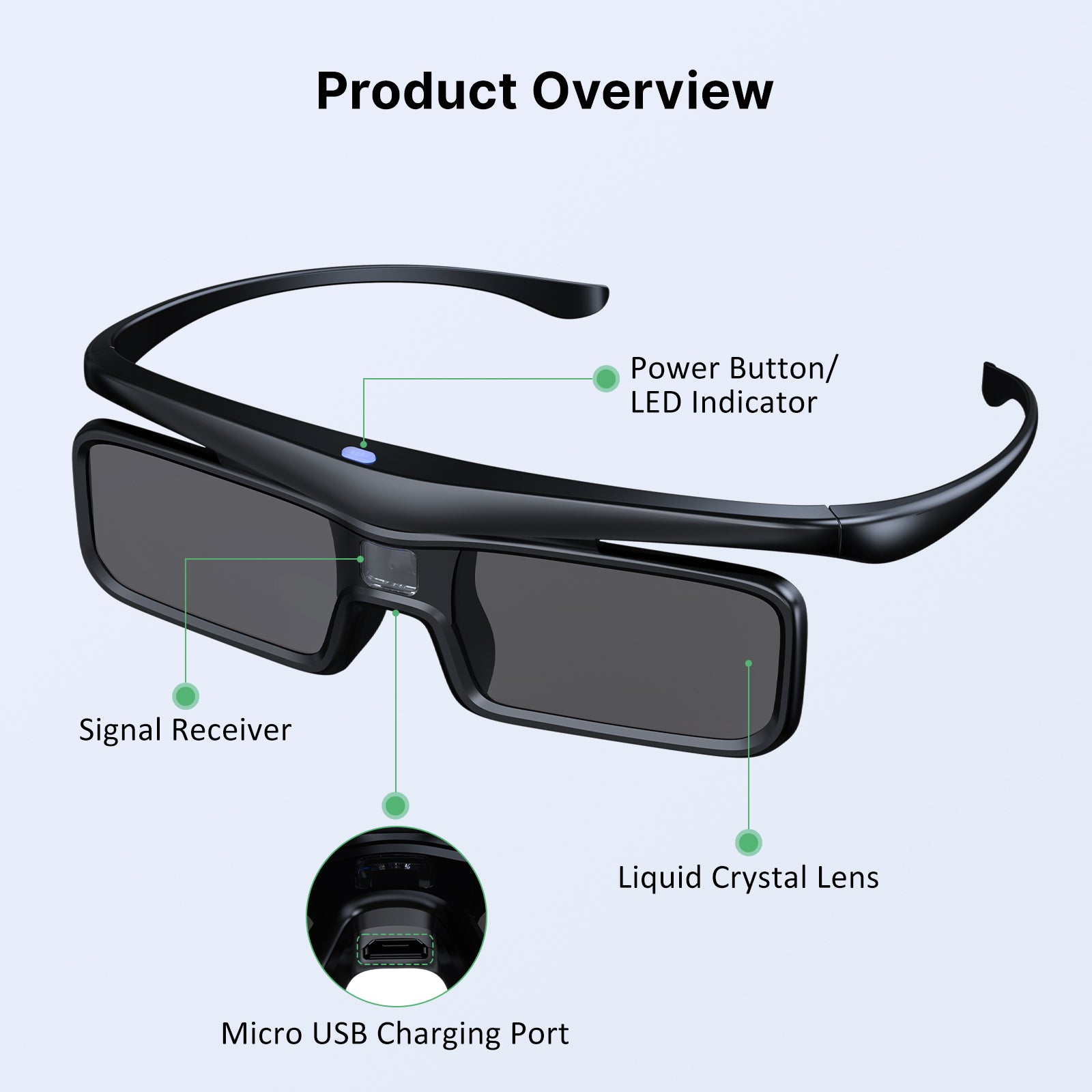 nexigo-3d-brille-2er-pack-dlp-link-shutterbrille image 2