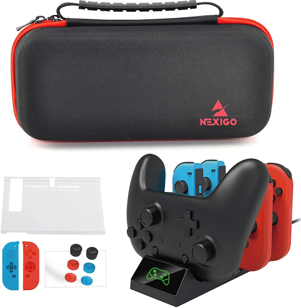 nexigo-switch-zubeh-r-kit-mit-joy-con-ladestation image 1