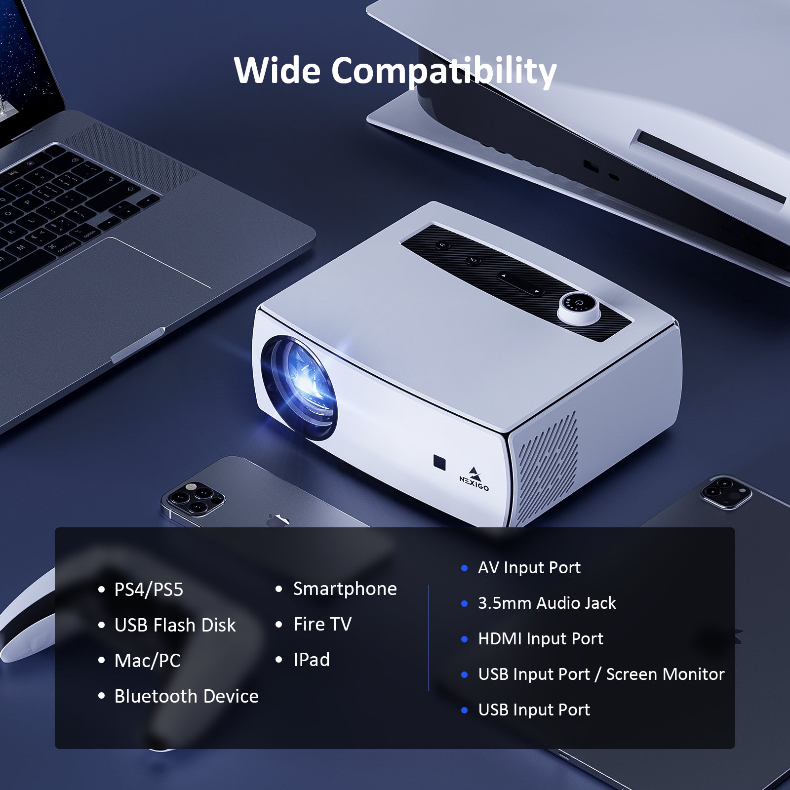 nexigo-pj10-lcd-projektor-full-hd-1080p-5g-wifi image 8