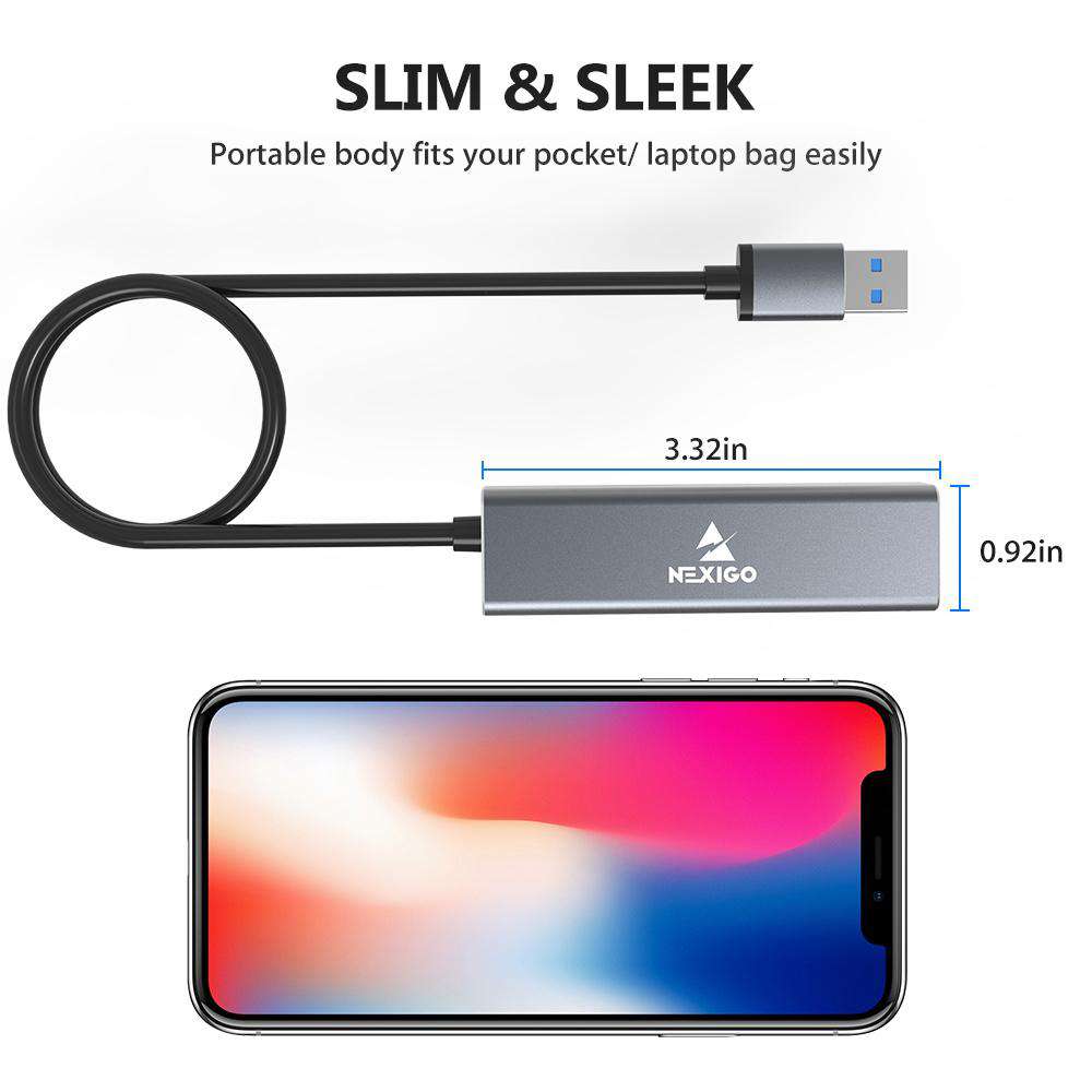 nexigo-4-port-aluminium-usb-3-0-hub-mit-5-gbps image 4
