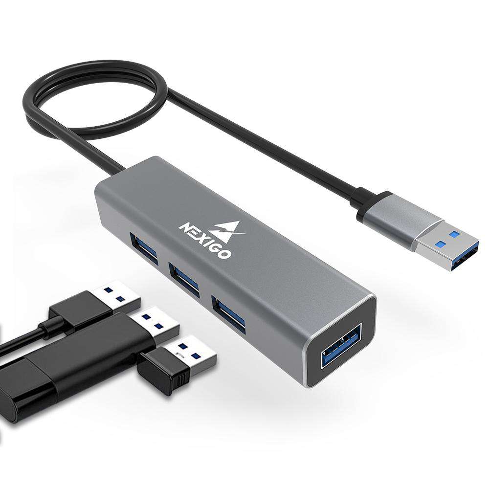 nexigo-4-port-aluminium-usb-3-0-hub-mit-5-gbps image 1