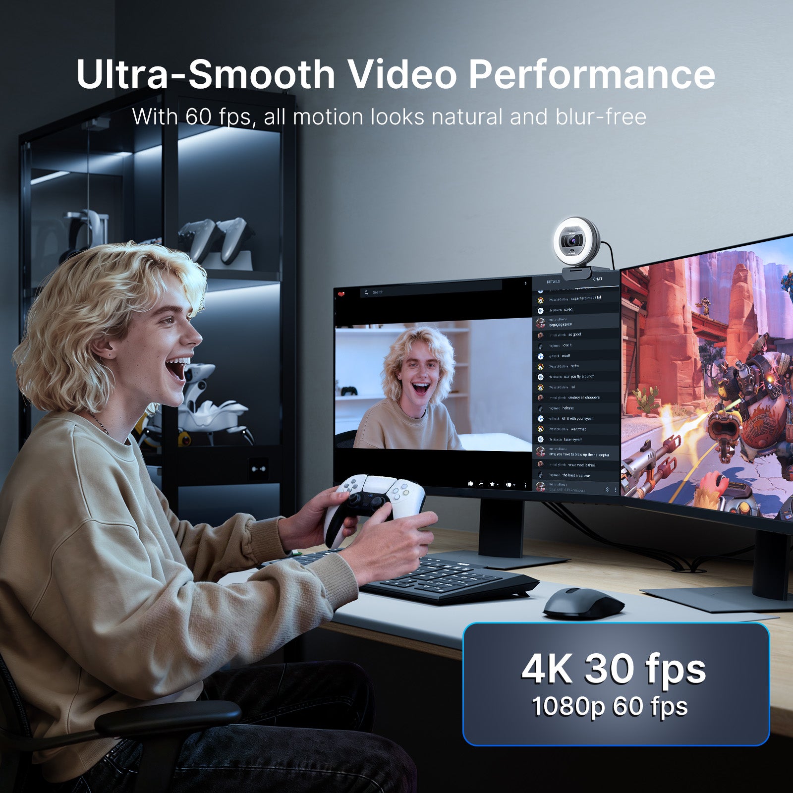 nexigo-n930e-pro-4k-webcam-mit-ringlicht-und-autofokus image 7