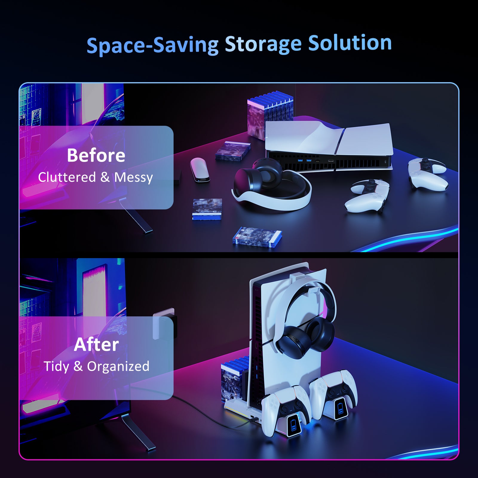 nexigo-ps5-slim-cooling-stand-mit-rgb-und-dual-ladestation image 7