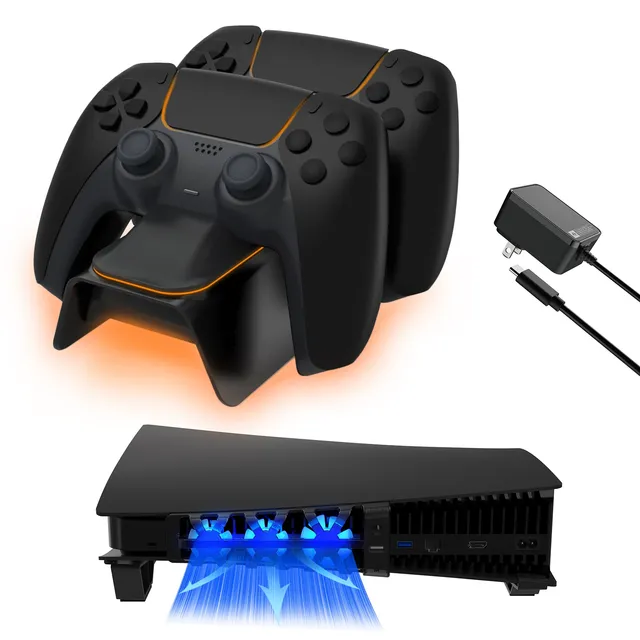 nexigo-ps5-horizontal-stand-mit-controller-charger-und-l-fter image 1