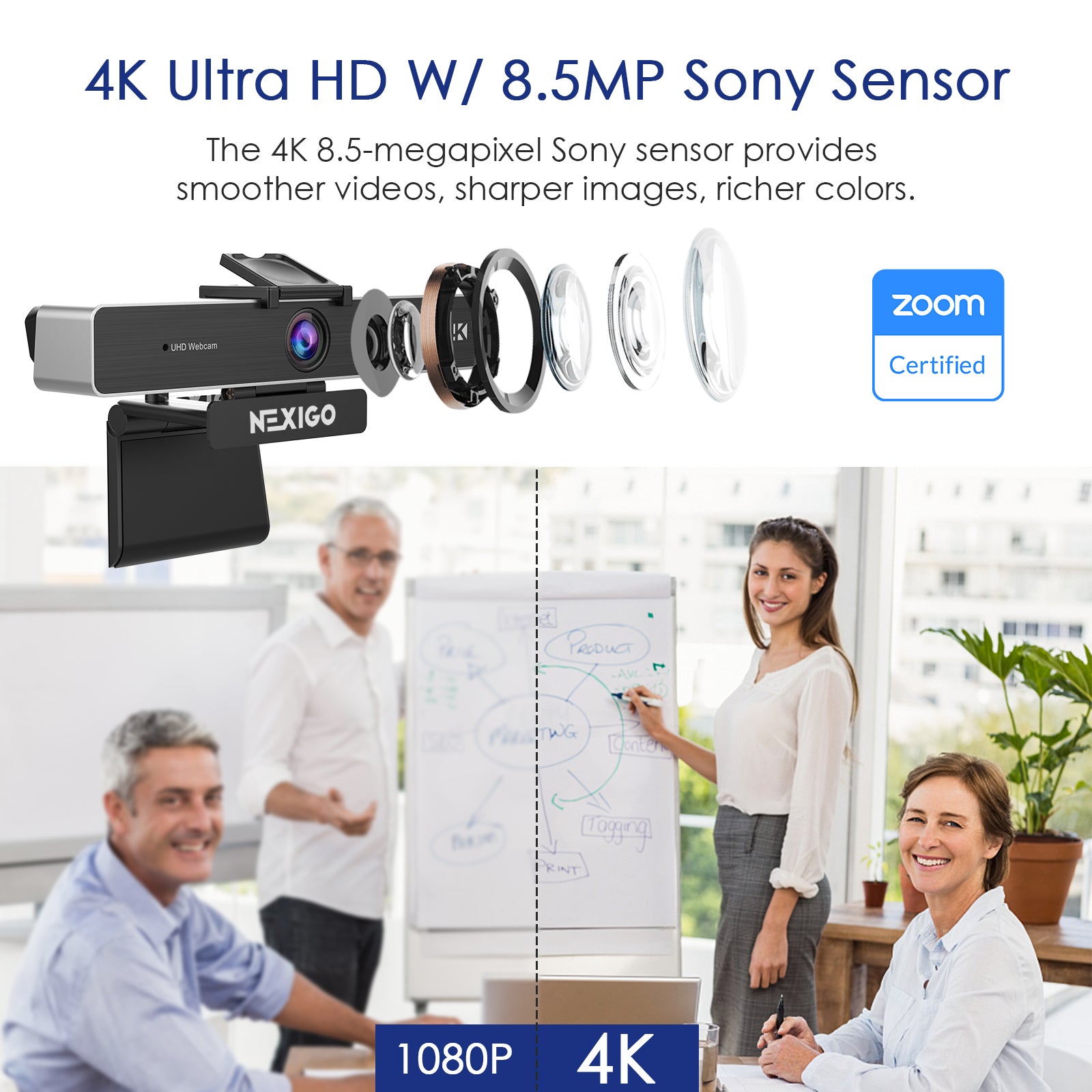nexigo-n950p-4k-webcam-mit-5x-zoom-und-fernbedienung image 2