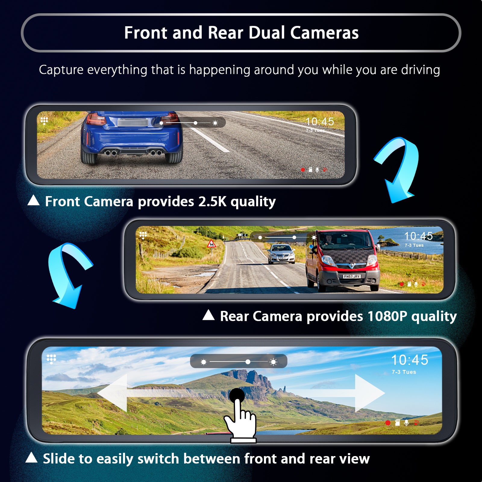 nexigo-d80-2-5k-spiegel-dashcam-12-zoll-touch-mit-r-ckkamera image 4