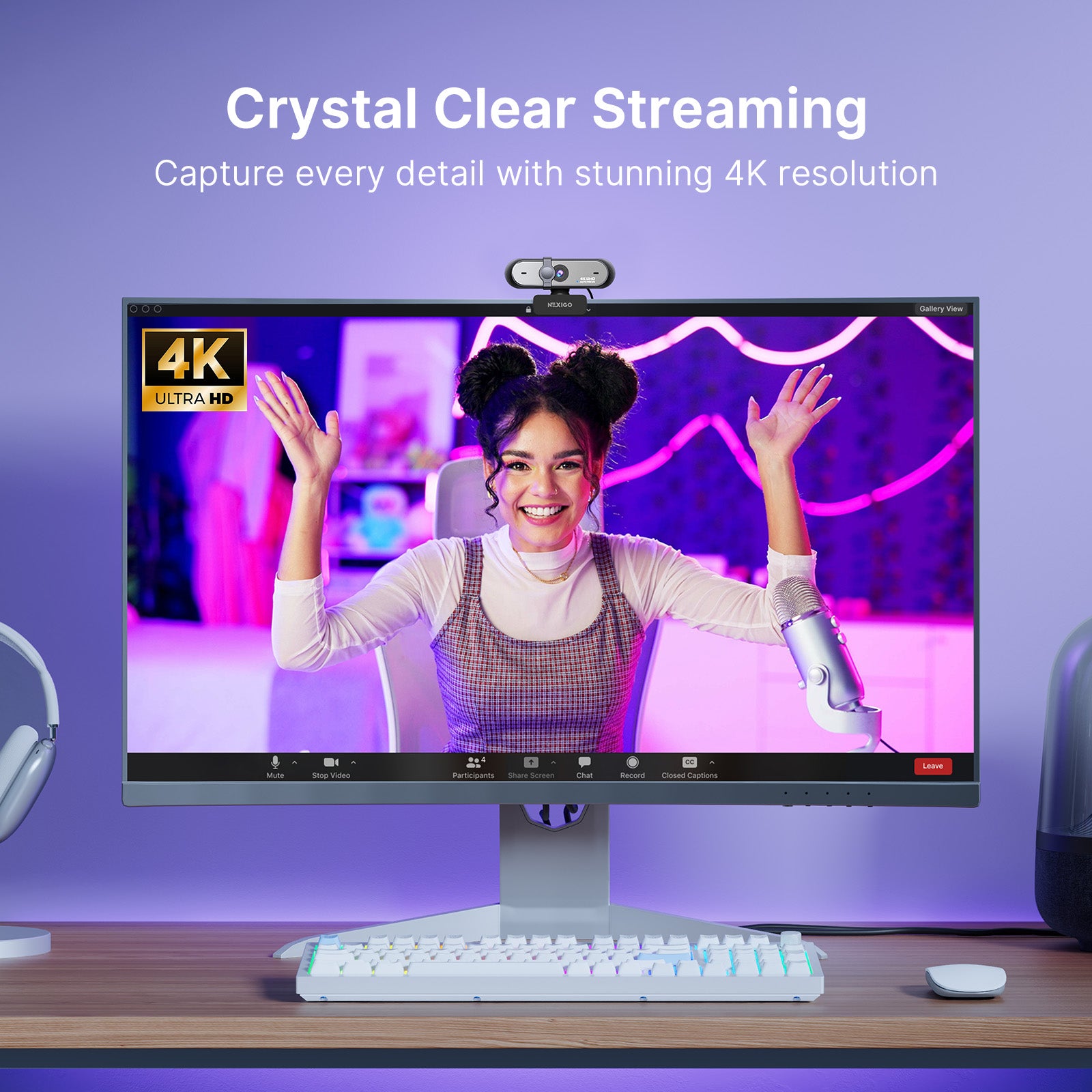 nexigo-n660p-pro-4k-webcam-mit-distortion-free-lens-60fps image 2