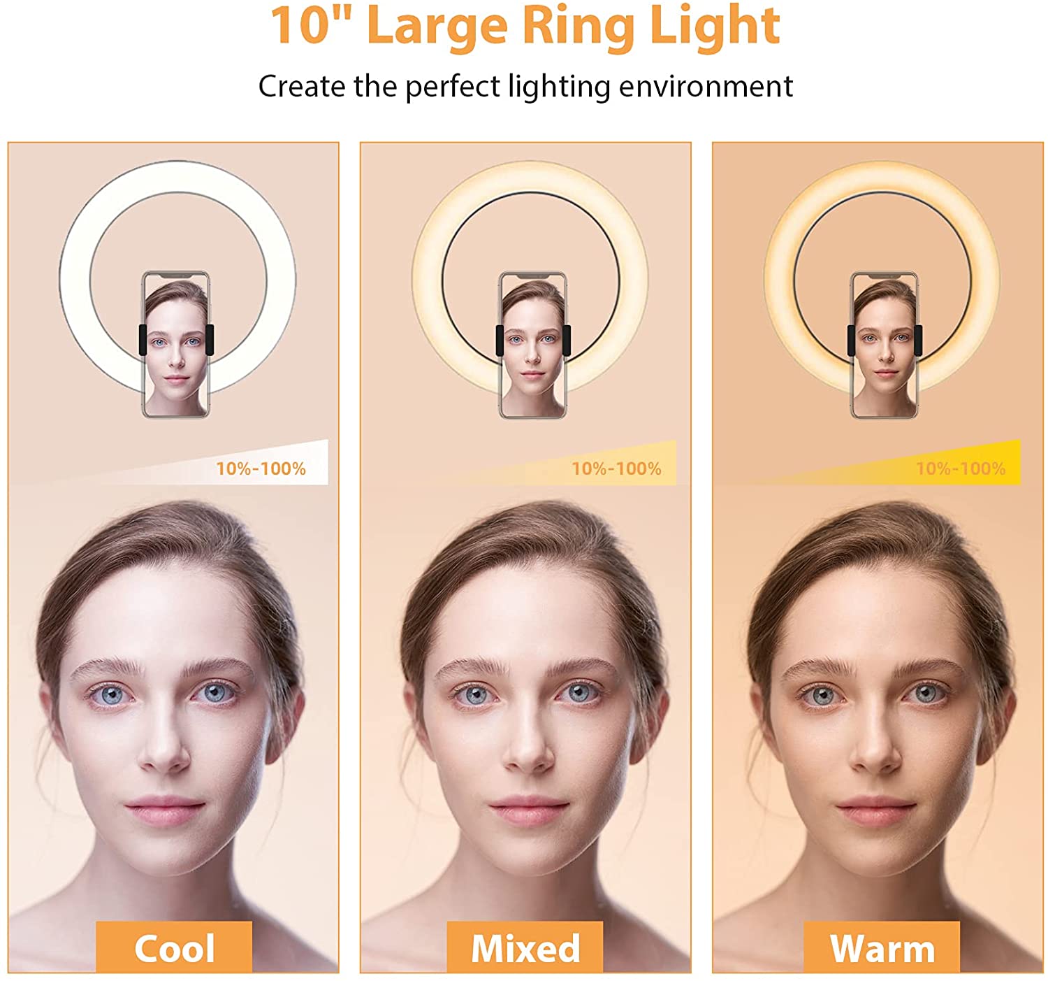nexigo-10-inch-led-selfie-ringlicht-mit-fernbedienung image 2