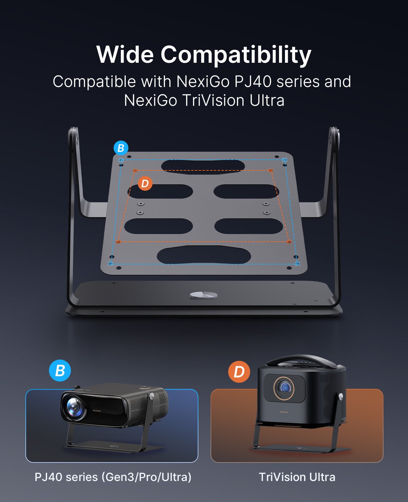nexigo-ts06-gimbal-stand-f-r-pj40-gen-3-ultra-pro-trivision-ultra image 5