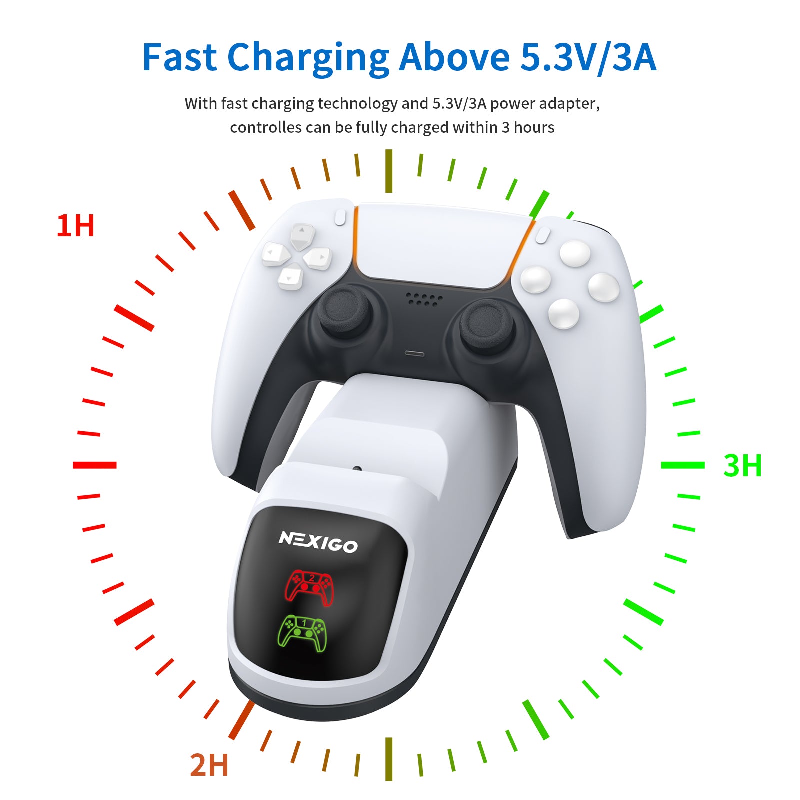 nexigo-upgraded-ps5-controller-charger-ladestation image 2