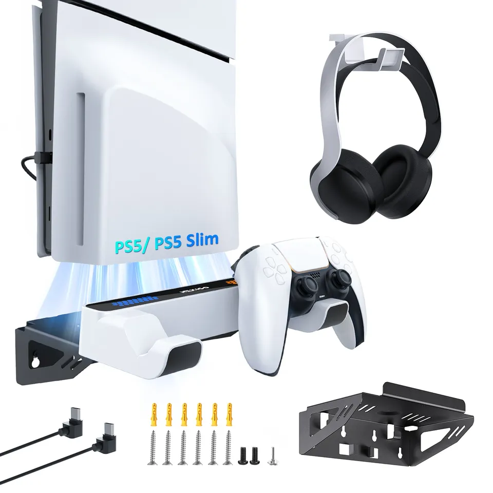 nexigo-ps5-wandhalterung-mit-doppel-ladestation image 1