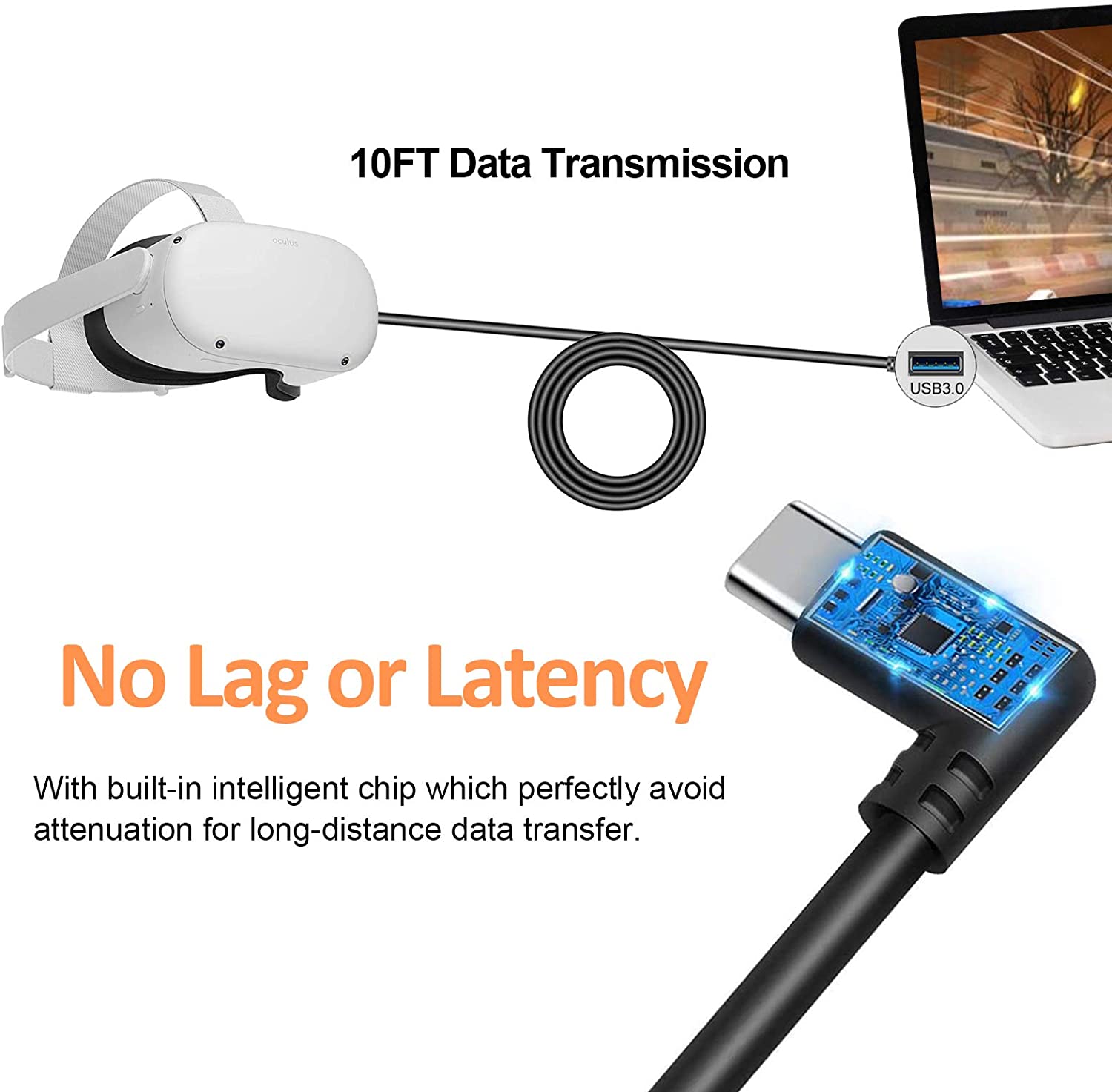 nexigo-10ft-oculus-quest-link-kabel-usb-c-auf-usb-a image 4