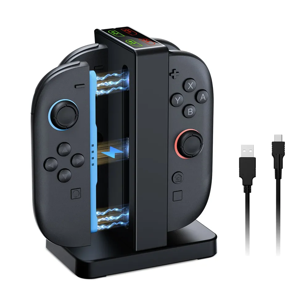 nexigo-controller-charger-f-r-nintendo-switch-2-4x-joy-con-ladestation image 1