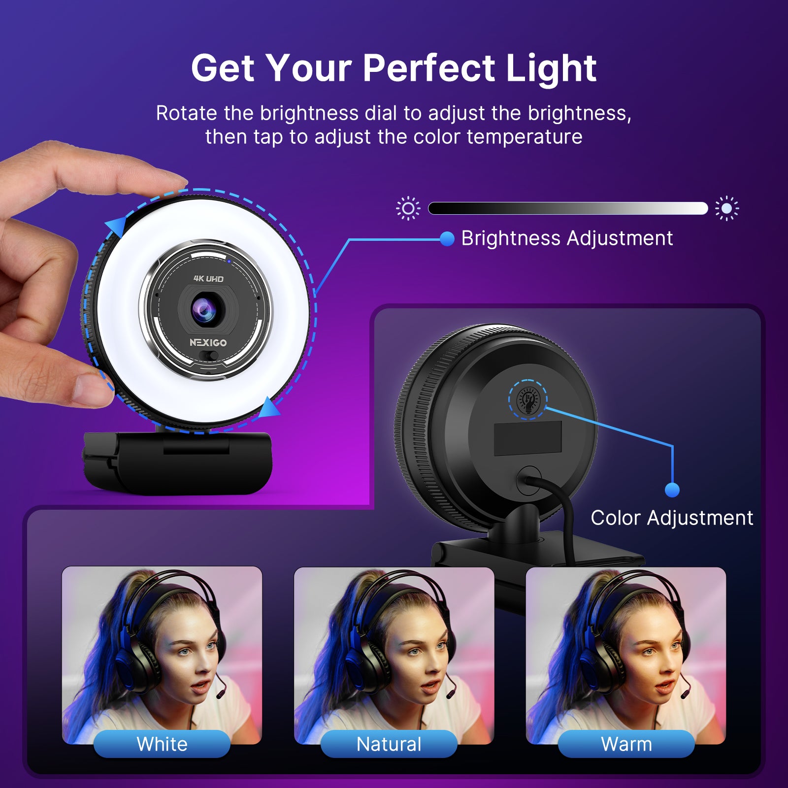 nexigo-n680e-pro-4k-webcam-mit-ringlicht-und-sony-1-2-5-sensor image 4