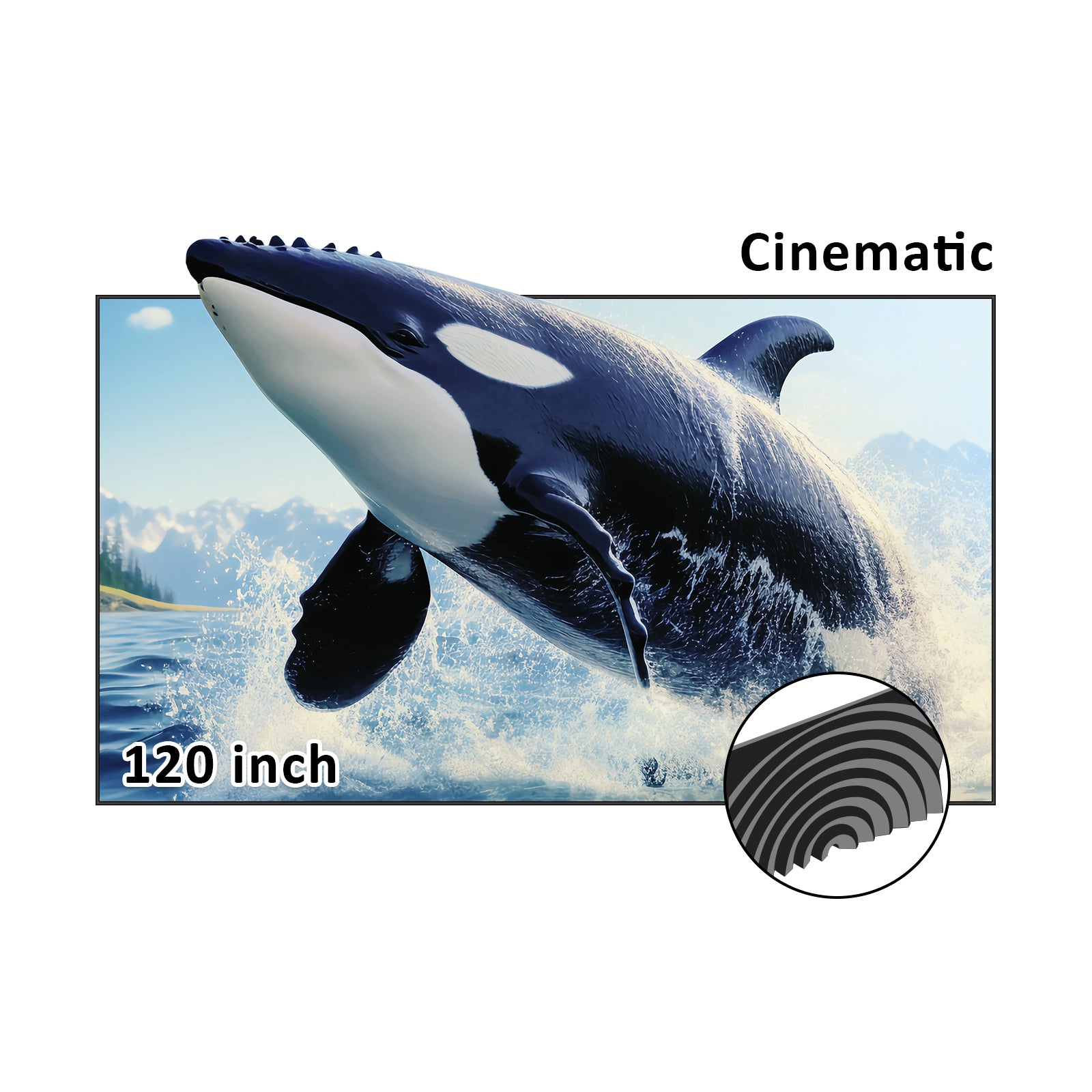 nexigo-120-zoll-alr-fresnel-beamer-leinwand-f-r-ust-projektoren image 1