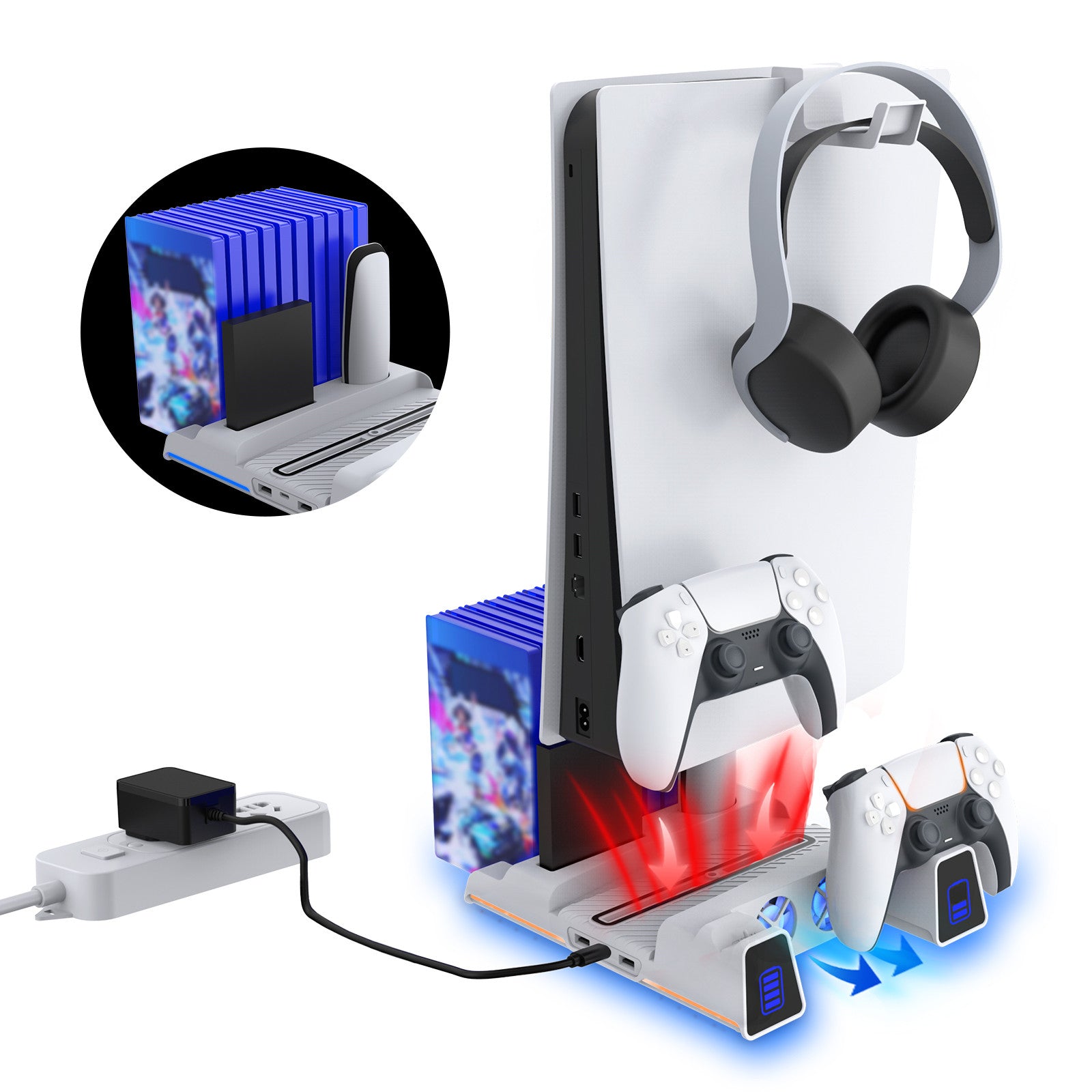 nexigo-ps5-cooling-stand-mit-rgb-strip-k-hler-st-nder-f-r-ps5 image 1