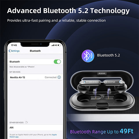 nexigo-air-t2-ultra-thin-wireless-earbuds-bluetooth-5-2 image 7