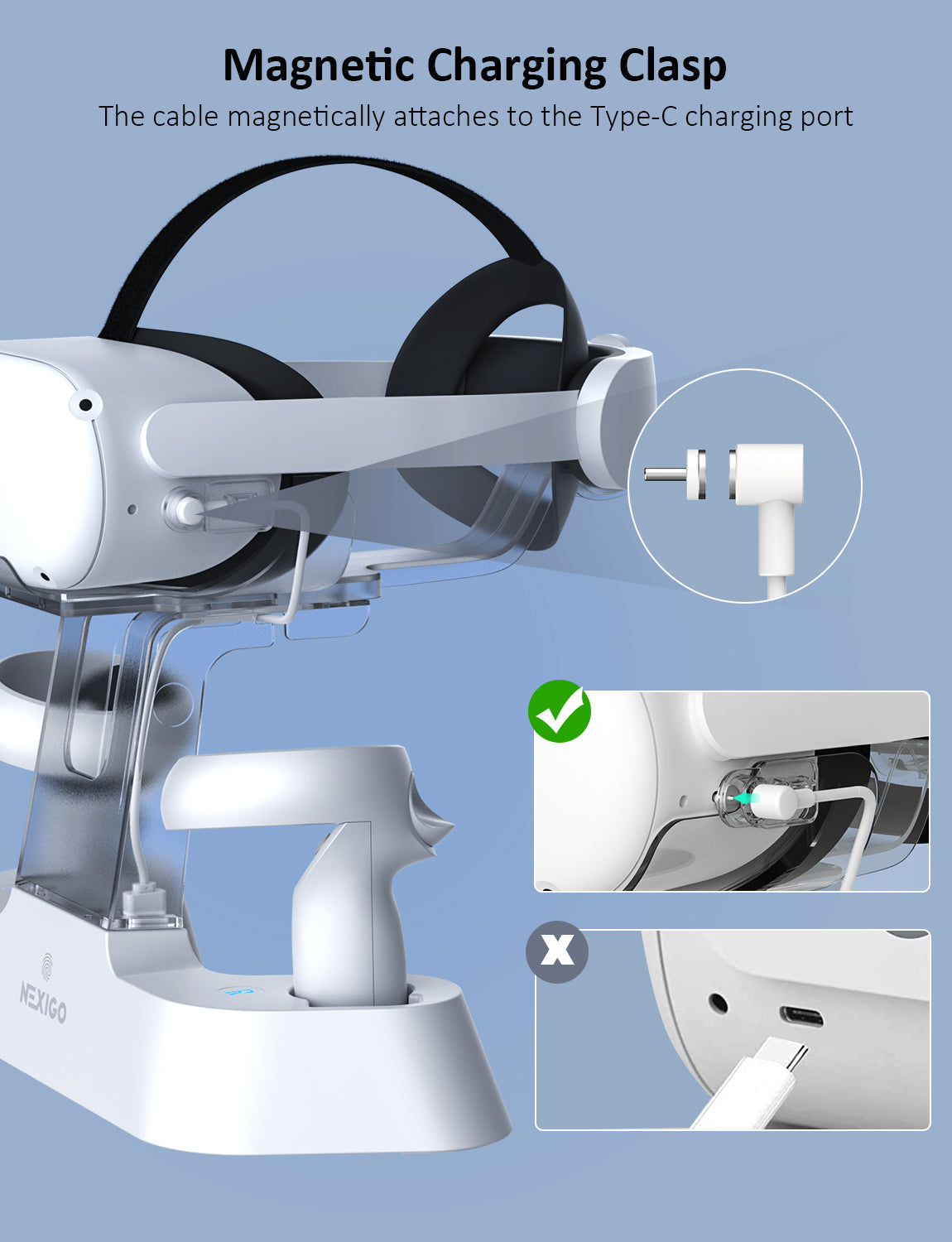 nexigo-quest-2-charging-dock-ladestation image 4
