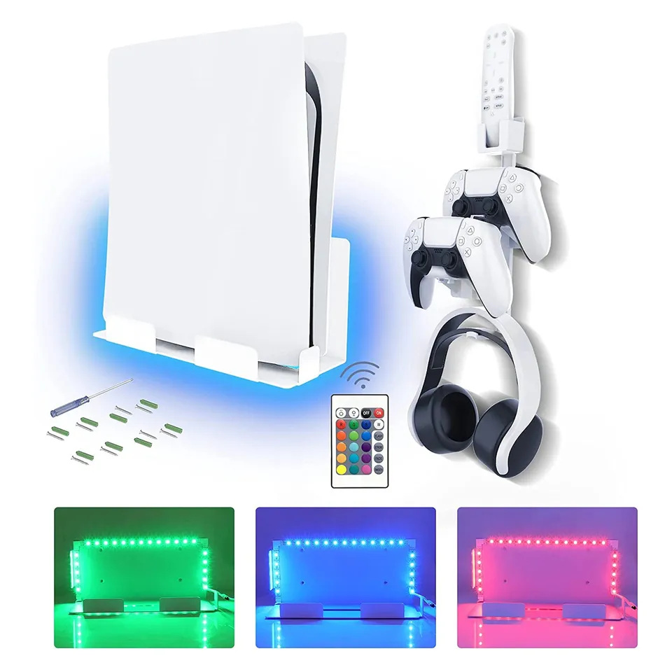 nexigo-ps5-wandhalterung-set-mit-rgb-led-licht image 1